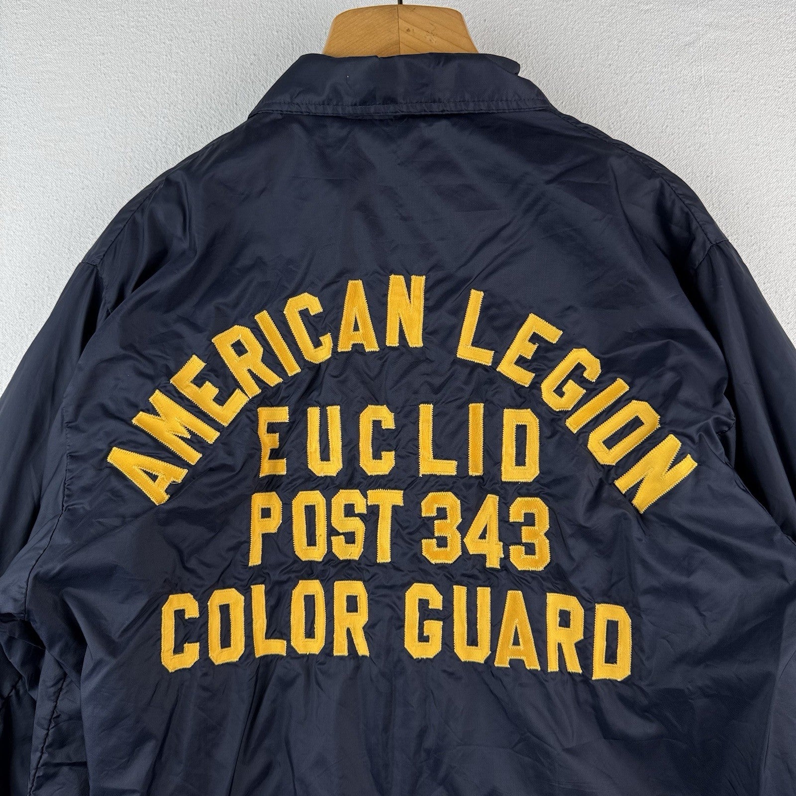 70’s Vtg American Legion USA Large Windbreaker Coach Jacket Euclid OH Post 343