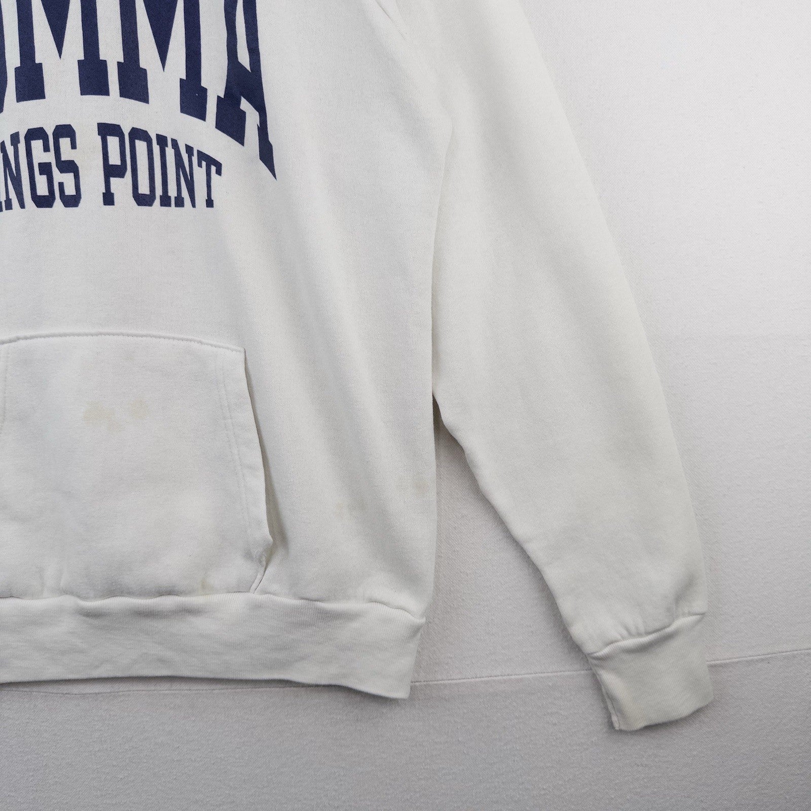 80’s Vtg Champion USMMA Merchant Marine Academy Kings Point XL White Hoodie USA