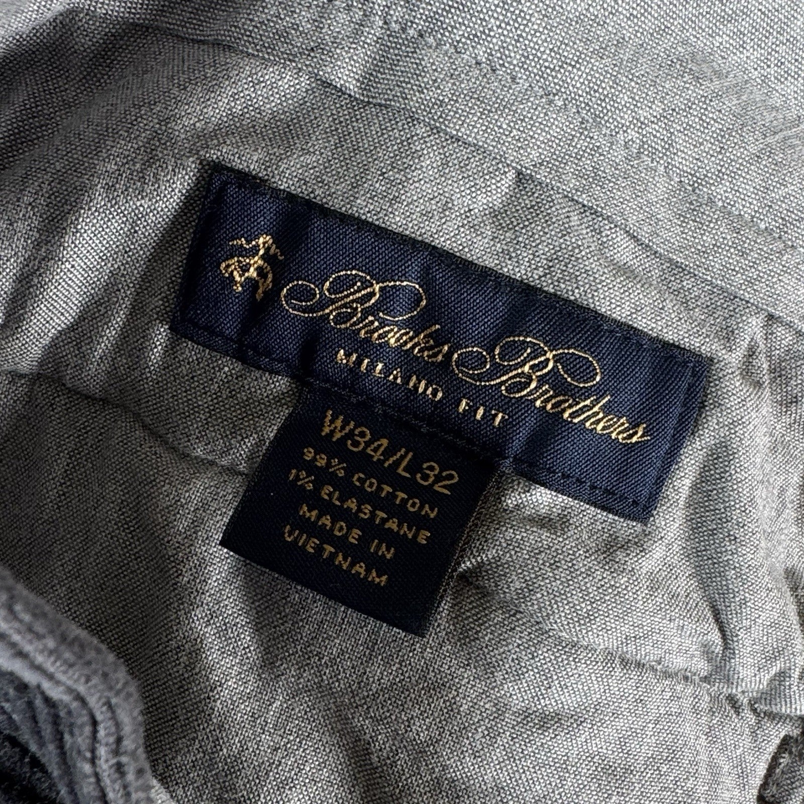 Brooks Brothers Milano Fit Corduroy Straight Leg Pants Men’s 34x32 (34x30) Grey