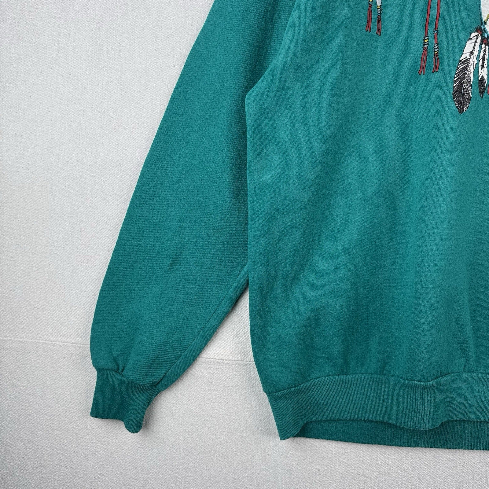 90’s Vintage Aztec Native Print Crewneck Sweatshirt Jerzees Size XL