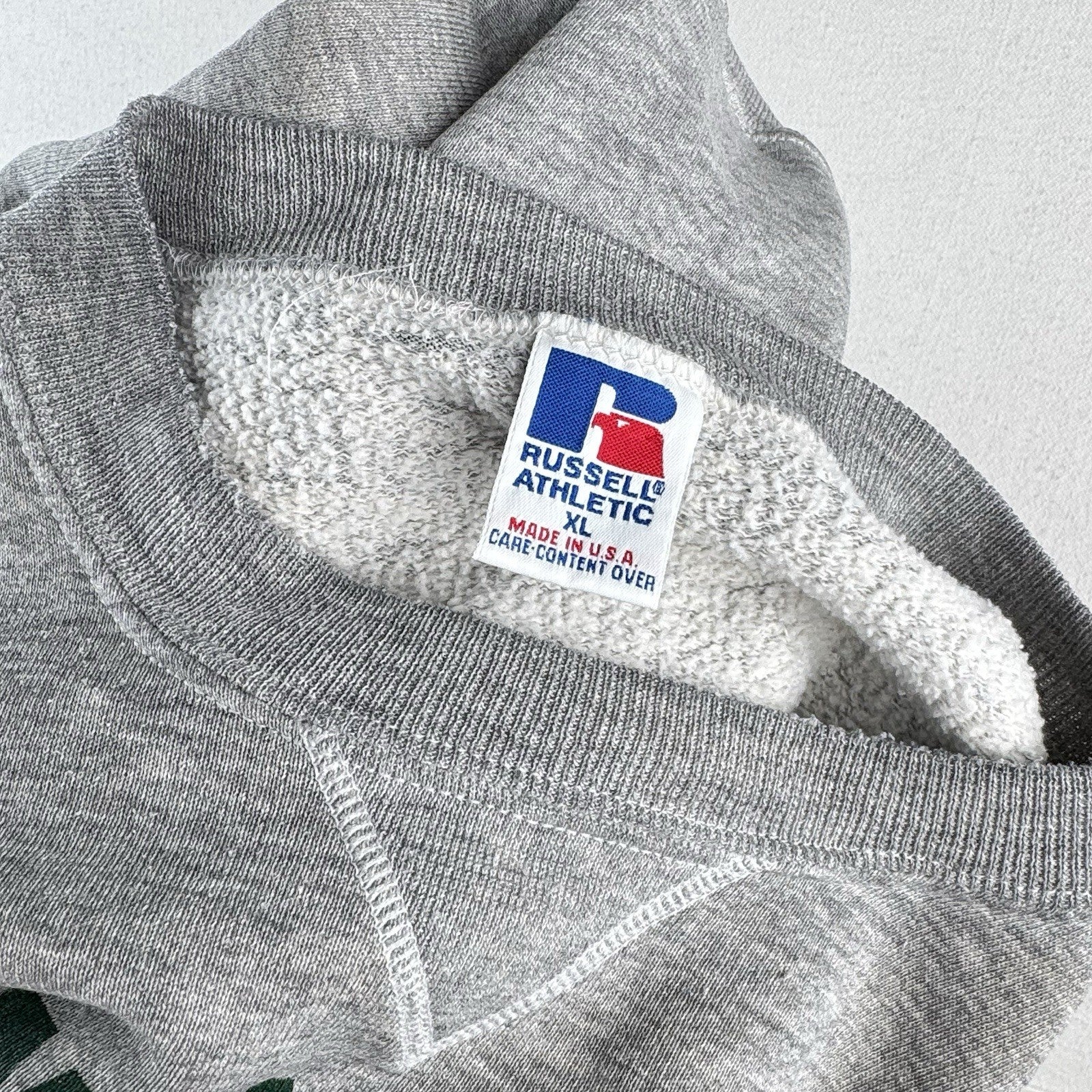 80’s Vtg Michigan State Spartans Russell Athletic Gray Sweatshirt Small Made USA