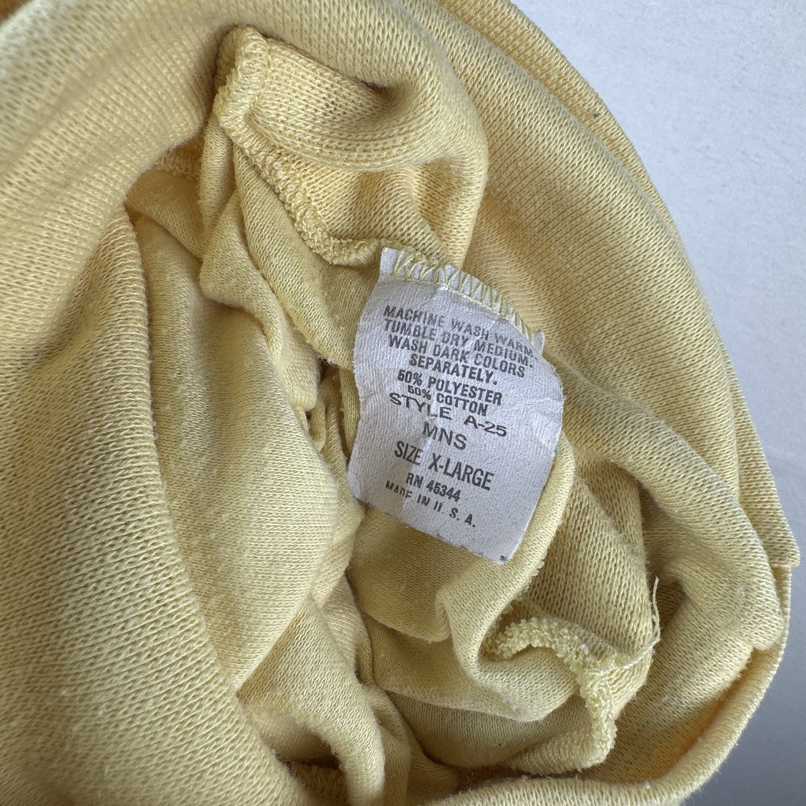 90’s Vintage Yamaha Of Camp Hill Yellow Turtleneck Unisex XL *Distressed