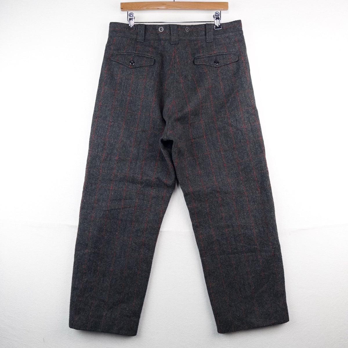 60’s Vtg Woolrich Hunting Malone Pants 34x26 Wool Windowpane Stripe Talon USA