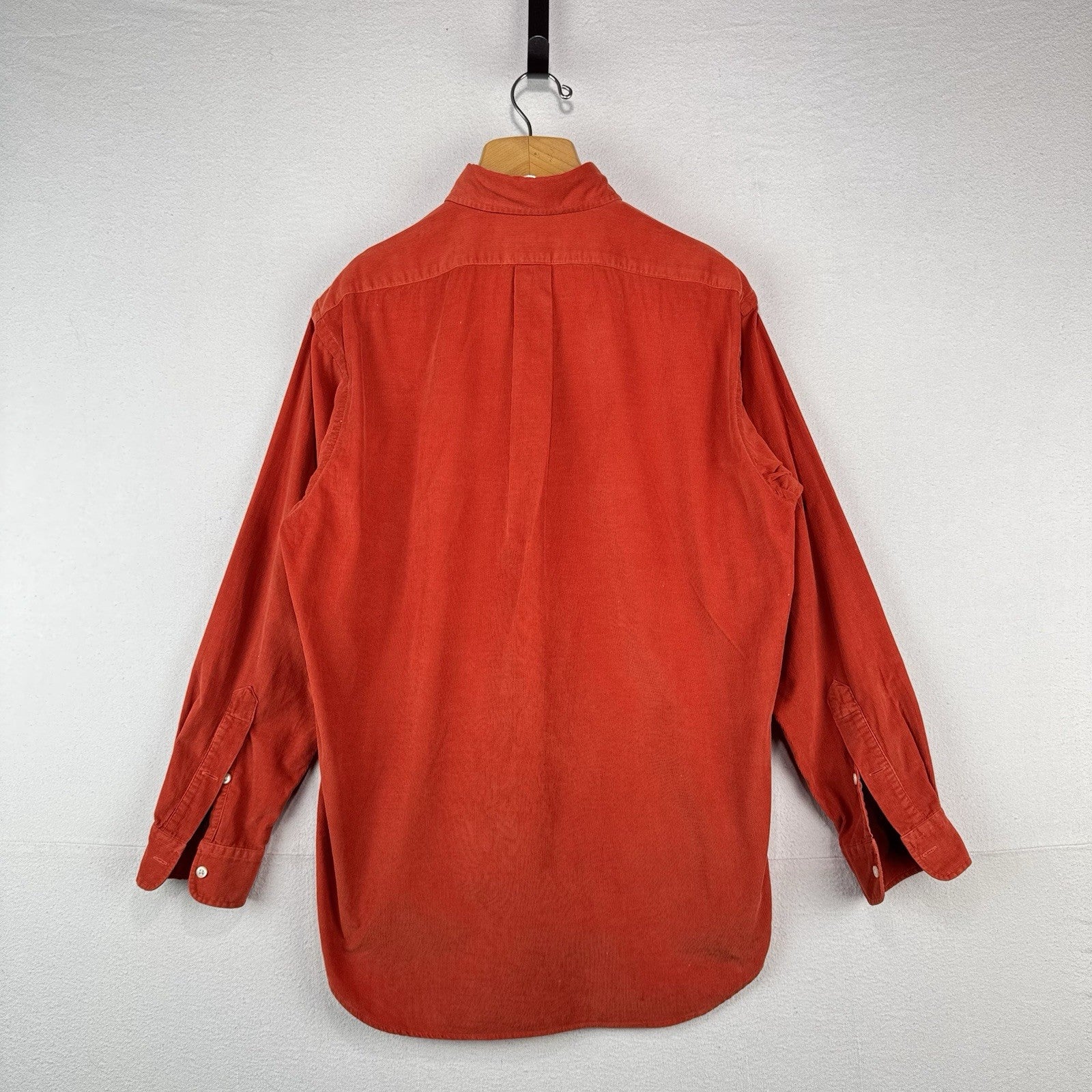 Ralph Lauren Blaire Button Down Corduroy Shirt Red Burnt Orange Men’s Medium