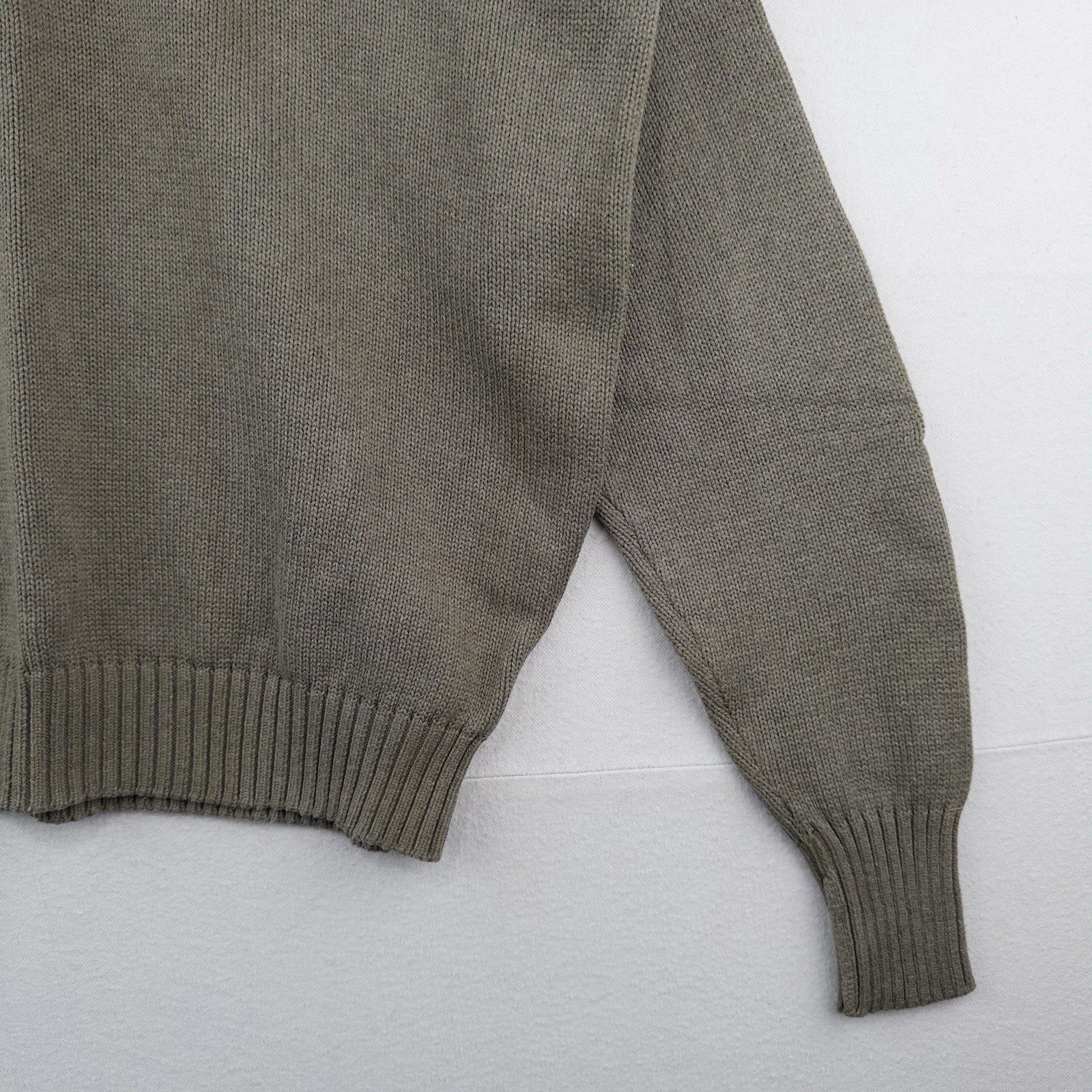 90’s Vtg Polo Ralph Lauren Men’s XL (105) V-Neck Cotton Knit Tan Sweater *Read