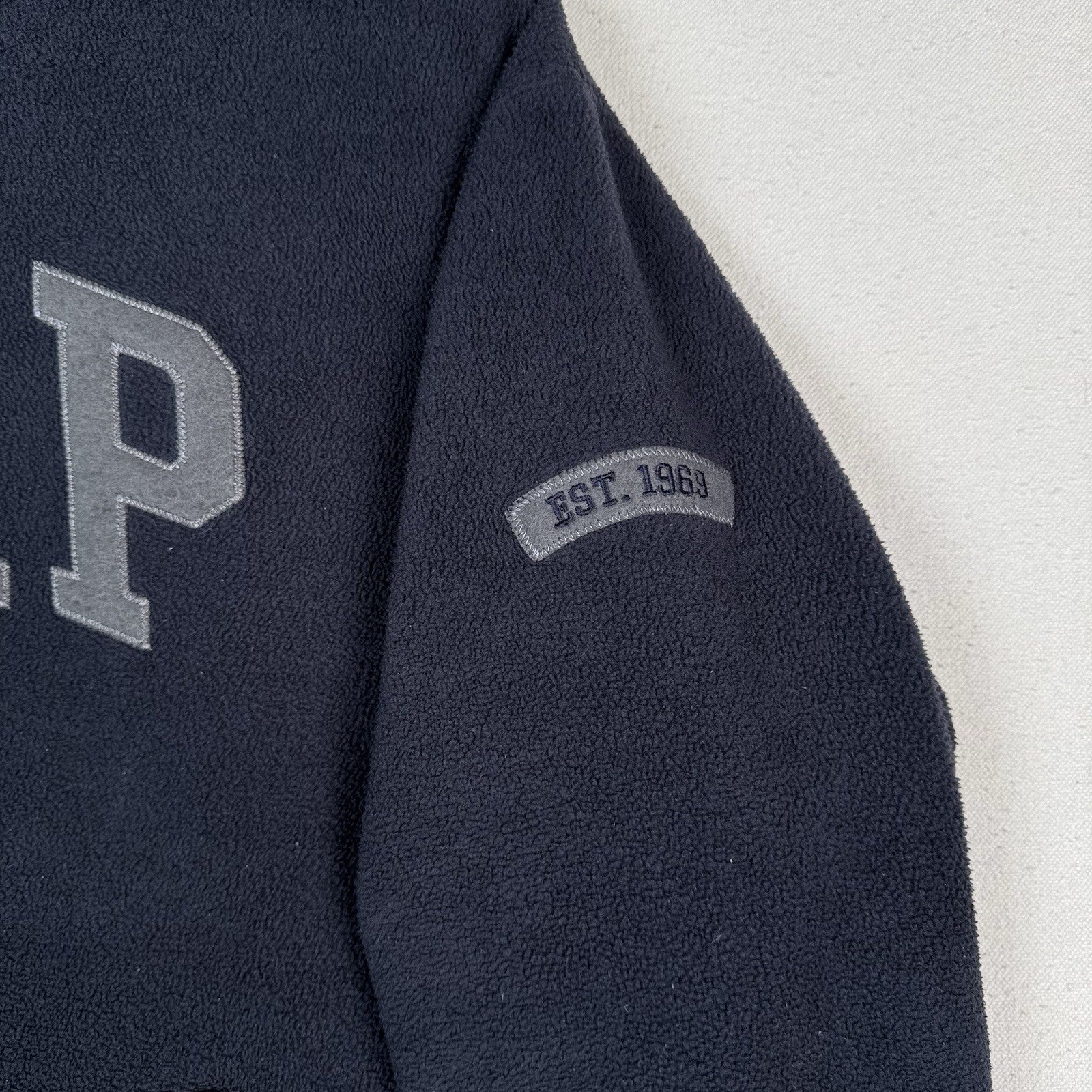 Vintage 90s Gap Fleece Hoodie Pullover Sweatshirt Men's Small Blue