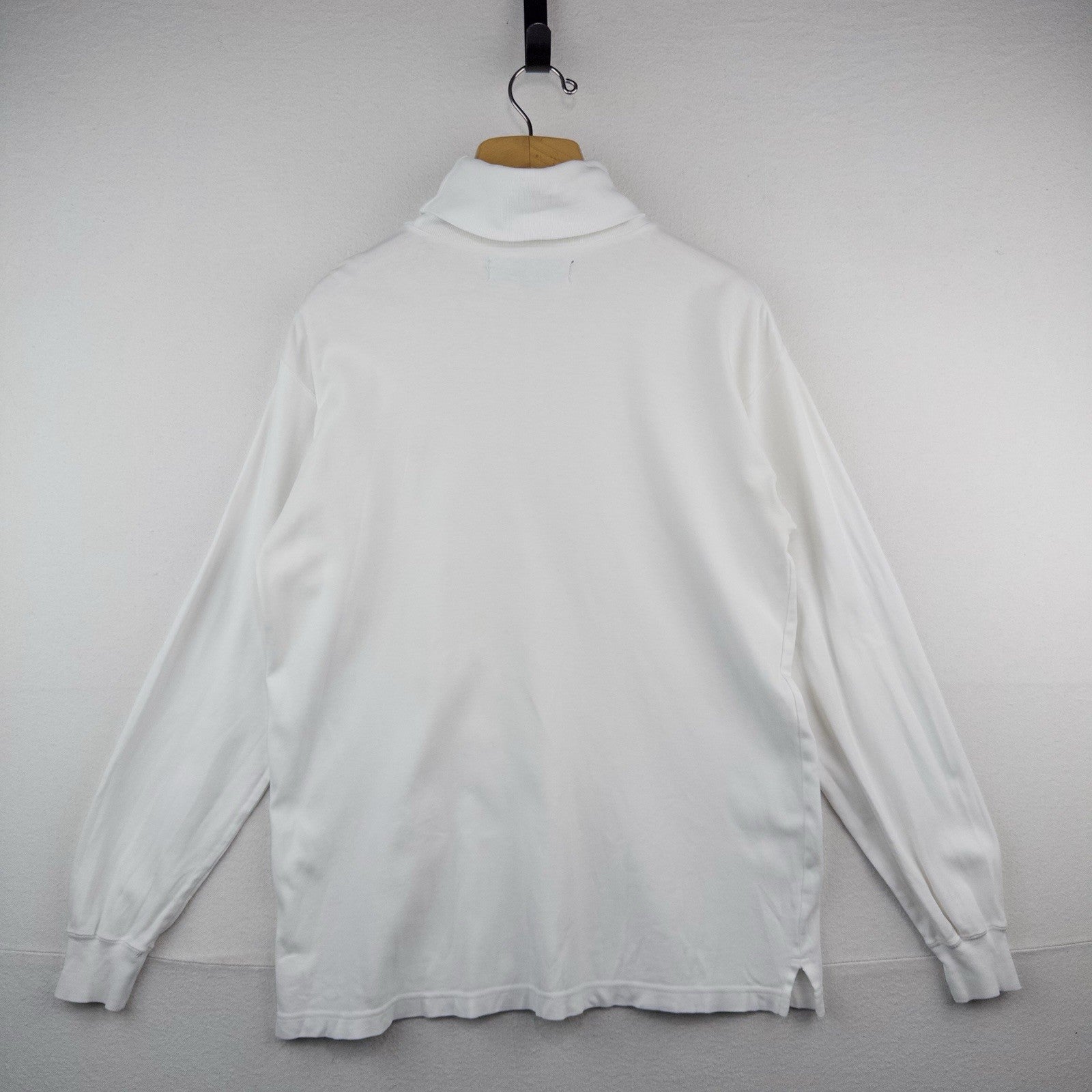 80s Vtg Polo Ralph Lauren White Mens L Turtleneck Shirt Long Sleeve USA