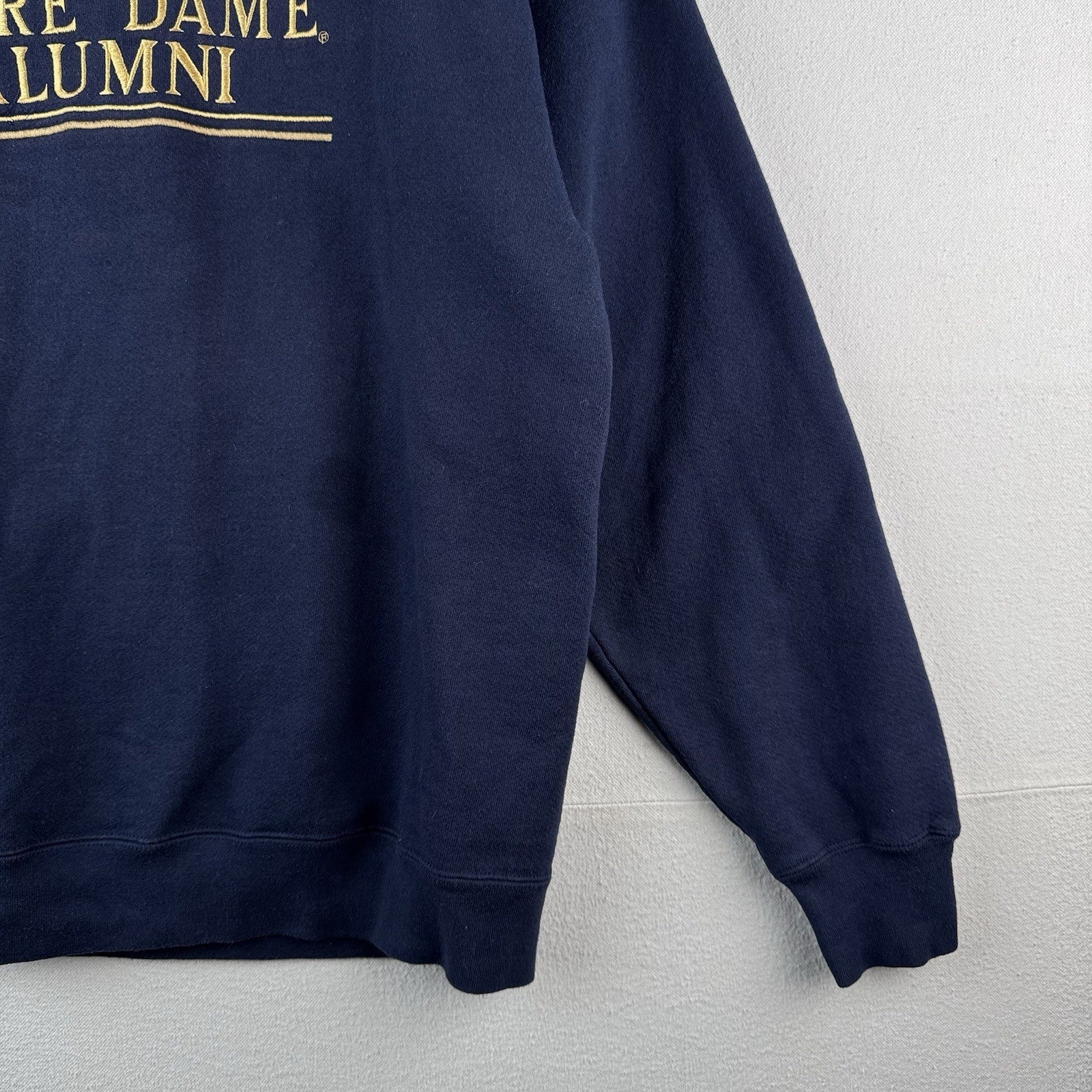 90’s Vtg JanSport Univ Notre Dame Alumni Crew  Embroidered Sweatshirt L Blue