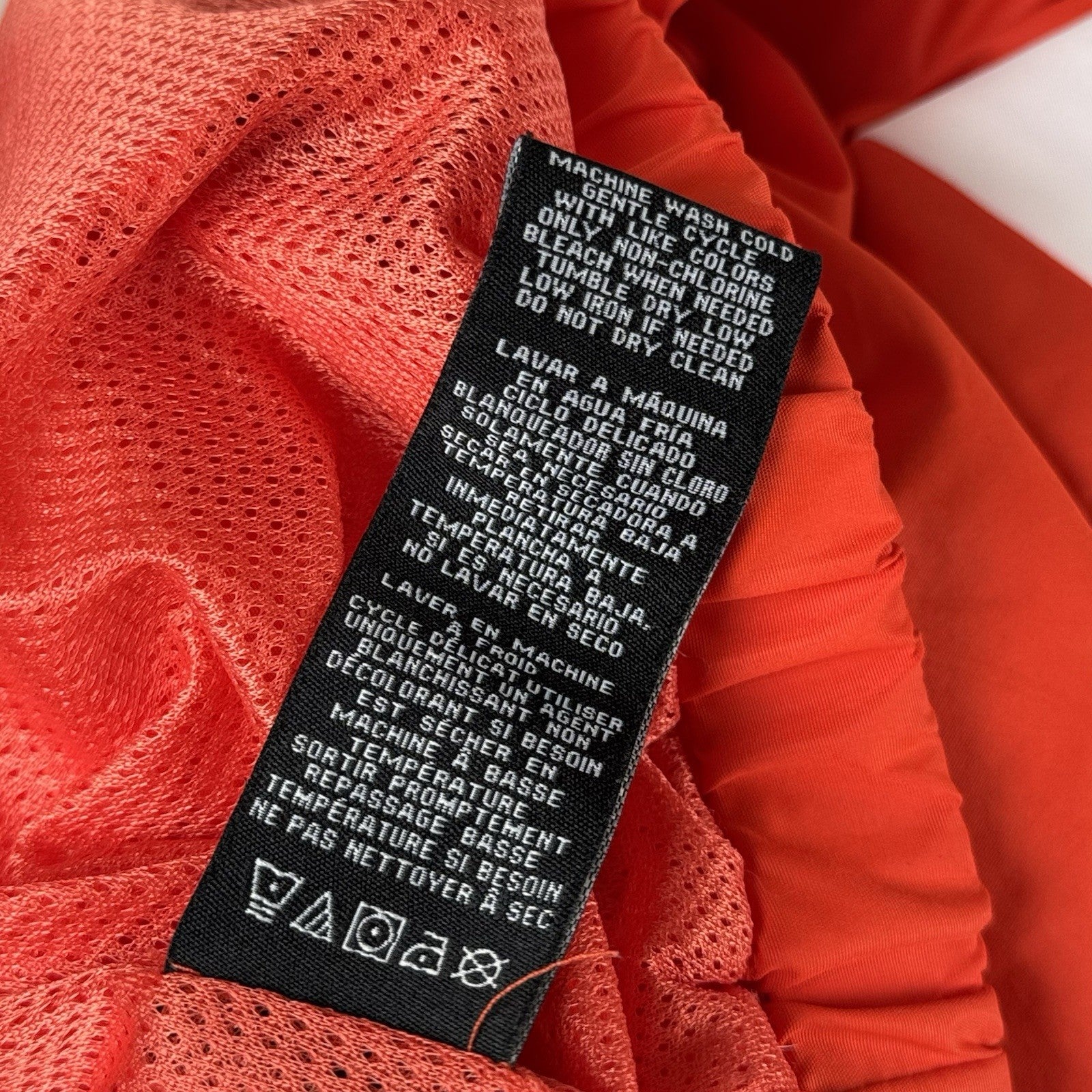 Men's Members Only  1/4 Zip Light Weight Jacket Size Large Orange Blue Spellout