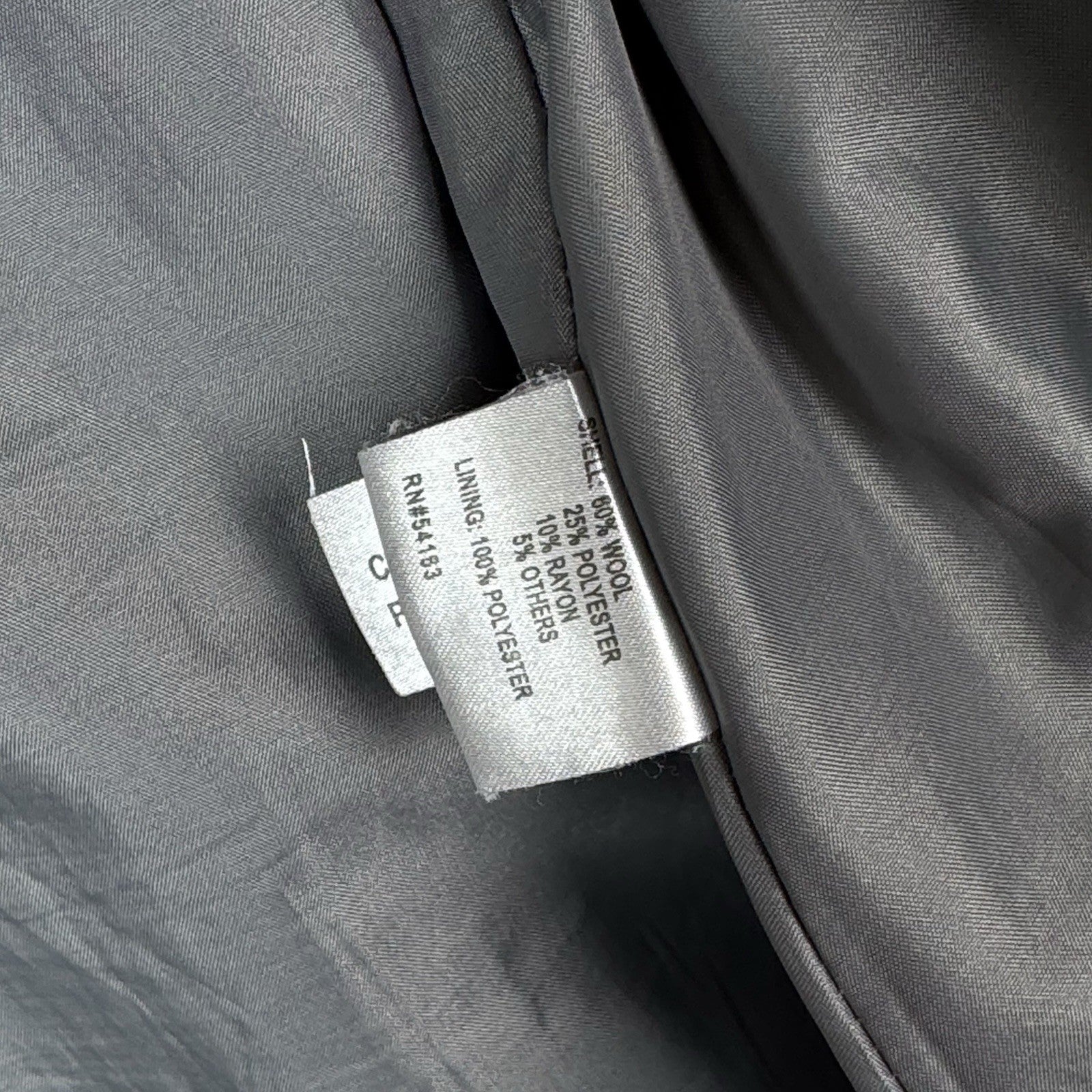 Calvin Klein Women’s Wool Blue Coat Jacket Size 6 Flap Cape Modern Formal