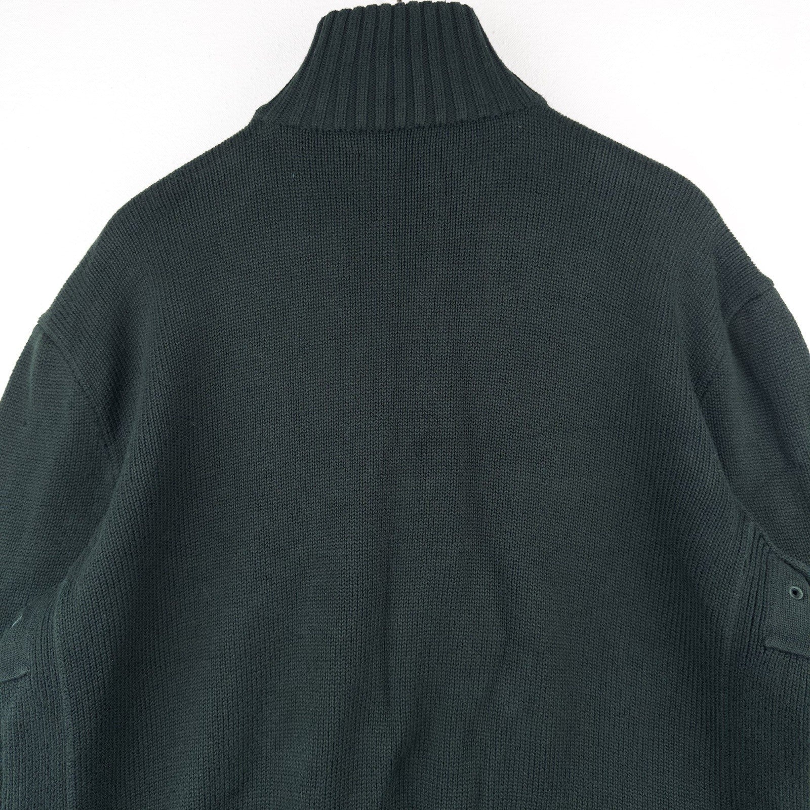 90’s Vtg Polo Ralph Lauren Heavy Knit Zip Sweater Jacket Men’s L Hunter Green