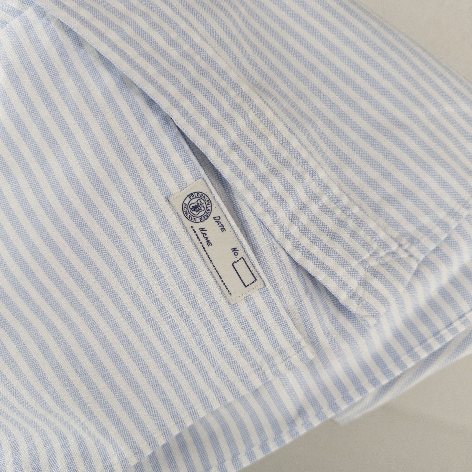 90’s Vtg Polo Ralph Lauren Blue White Pinstripe Winchester Club Collar Shirt XL