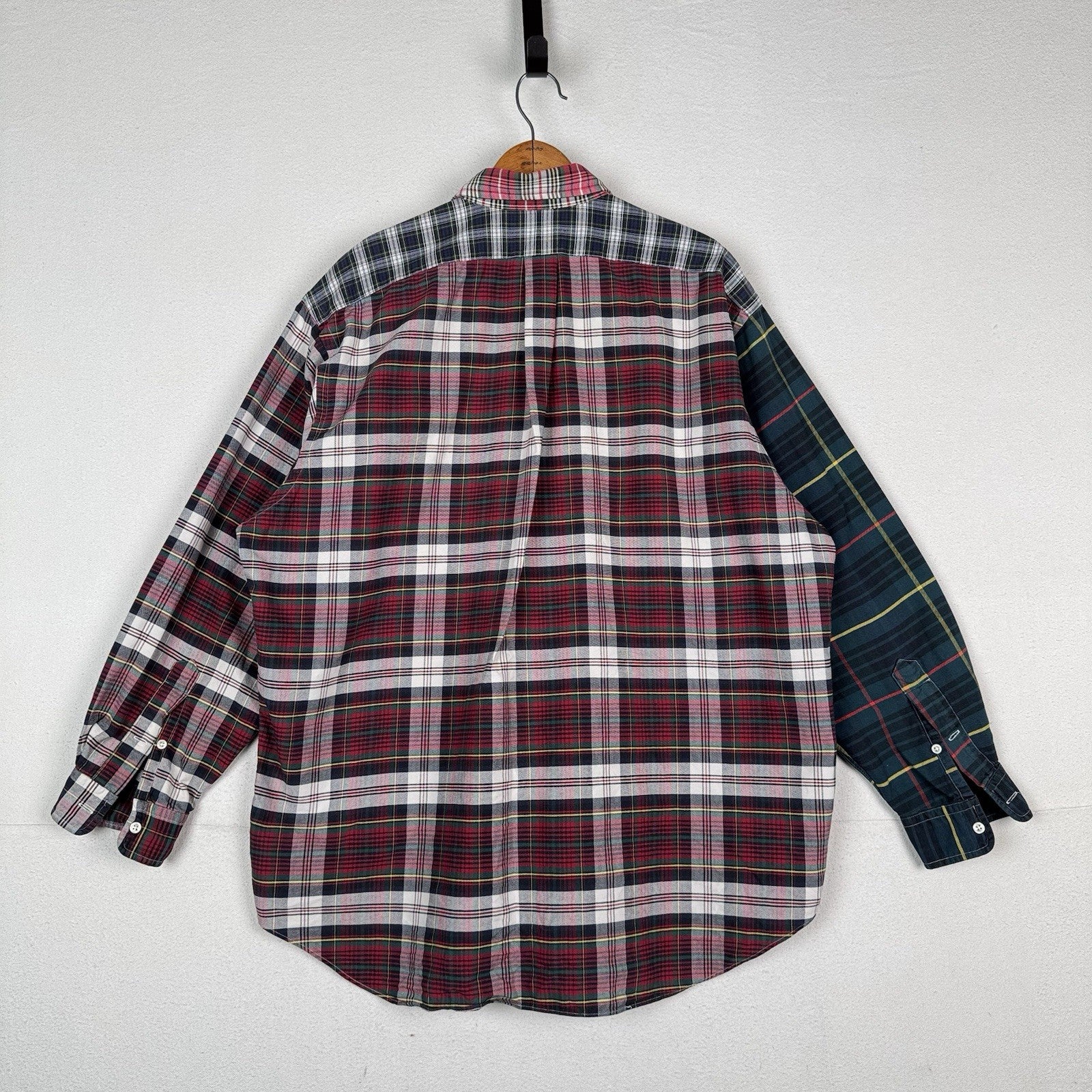 Vtg 90’s Ralph Lauren Men’s L “Big Fit Fun Shirt” The Big Oxford Red Blue Plaid