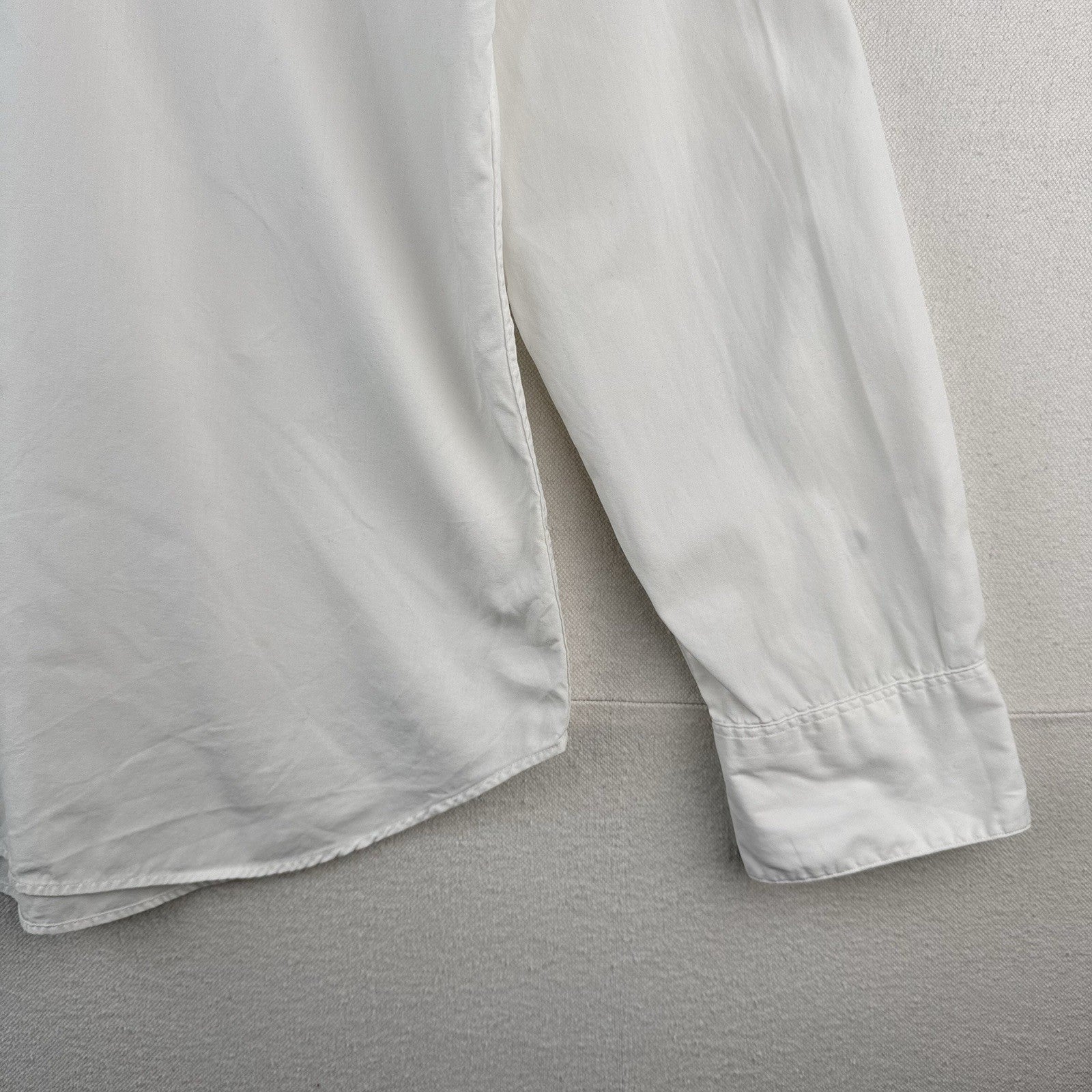 90’s Vintage Polo Ralph Lauren Mens L Western Classic Fit Pearl Snap Shirt Ivory