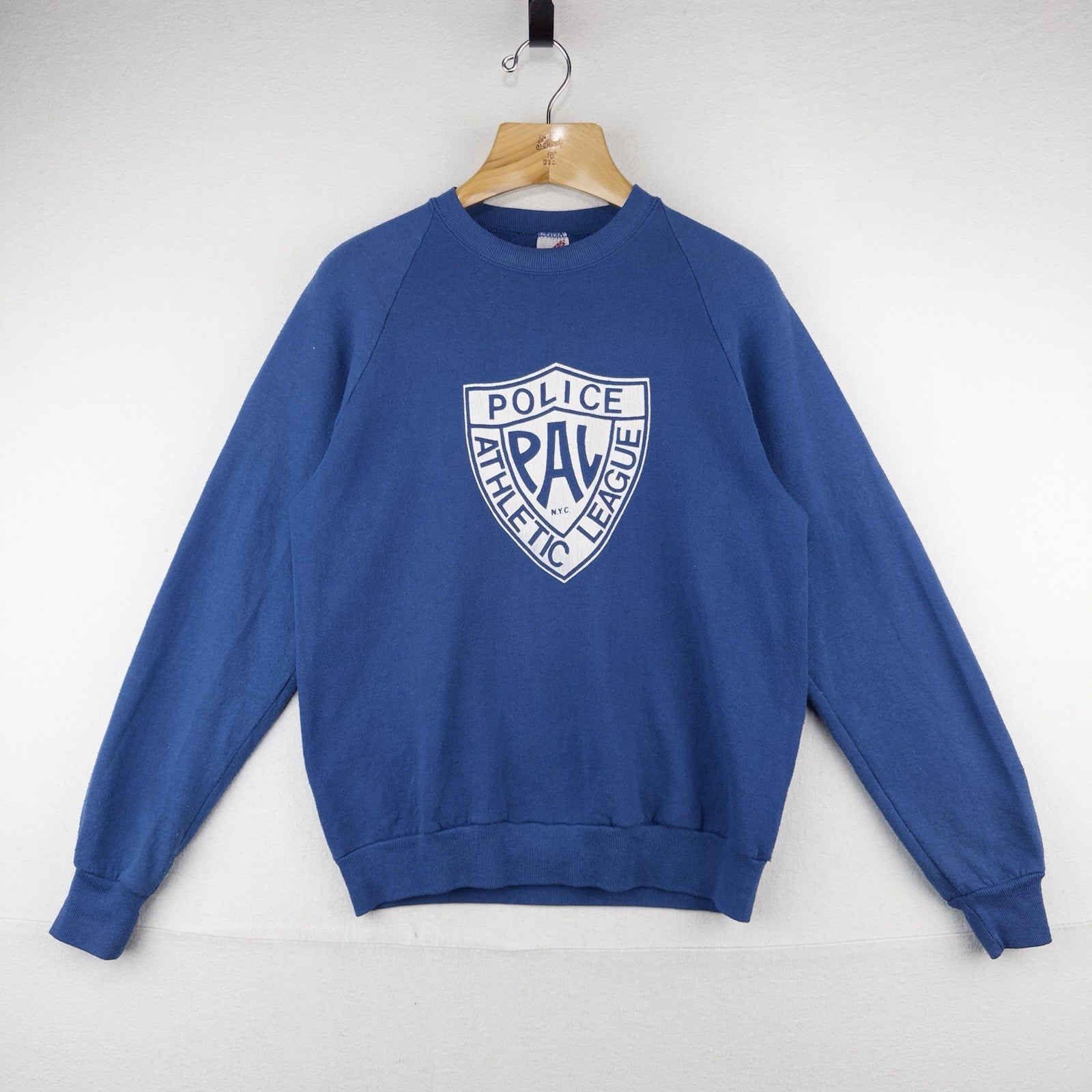 80’s Vtg PAL Police Athletic League Raglan Crewneck Sweatshirt NYPD New York