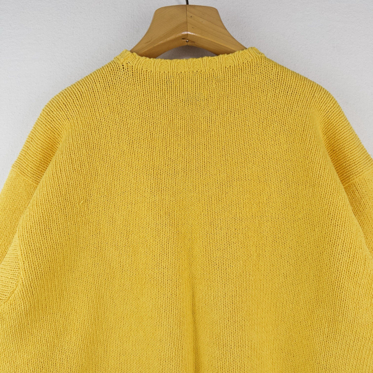 90’s Vtg Polo Ralph Lauren Chunky Yellow Cotton Sweater Men’s 2XL