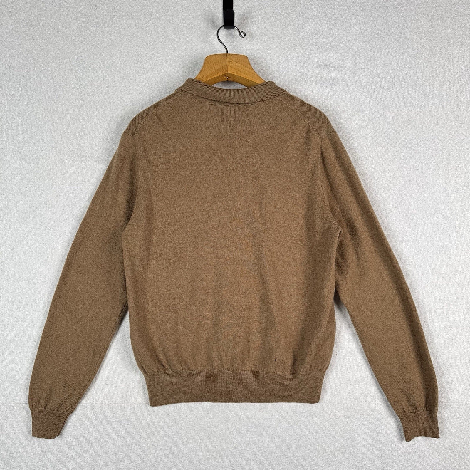 Polo Ralph Lauren Men’s XL Merino Wool Polo Sweater Camel Brown *Read