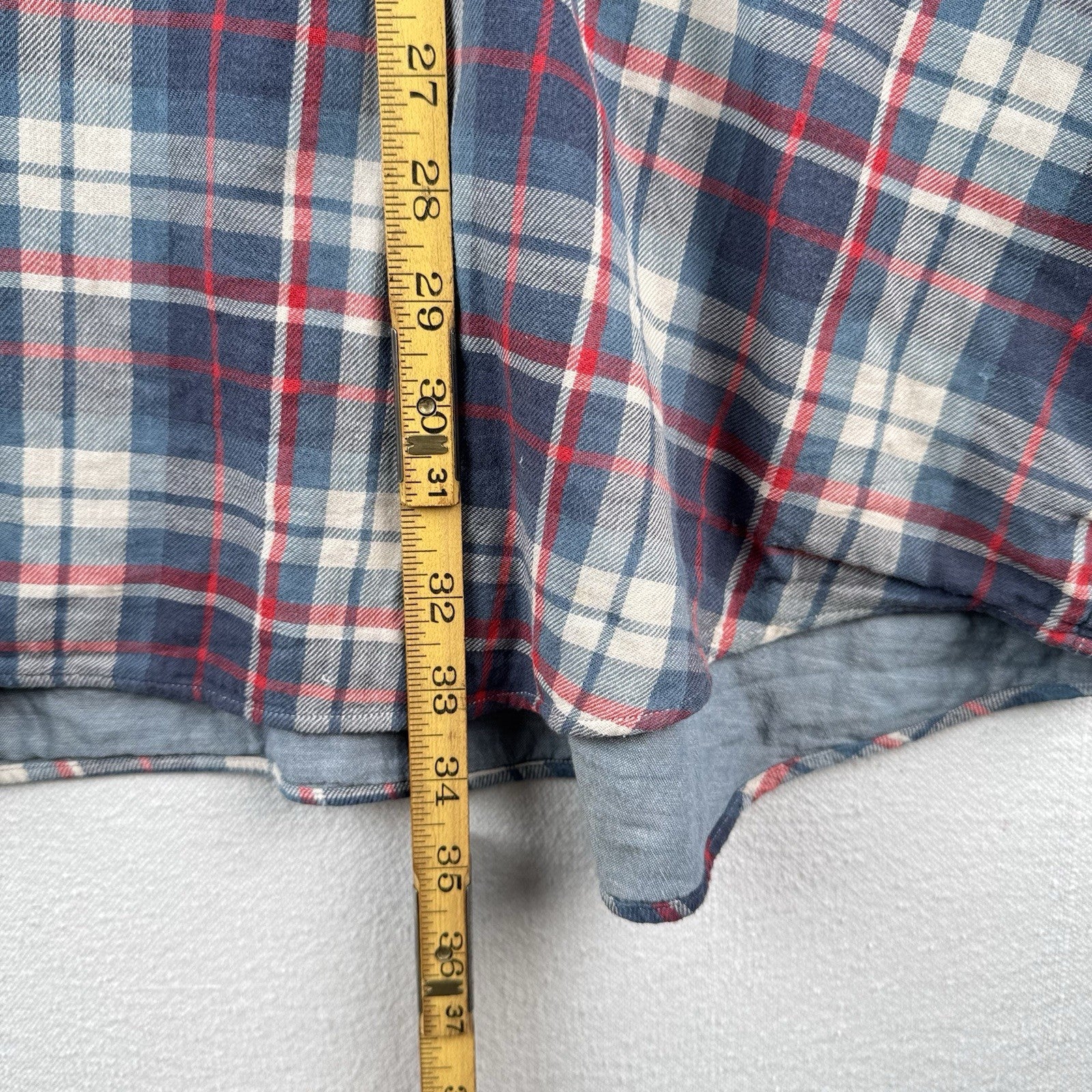 Polo Ralph Lauren Shadow Plaid Flannel Chambray Lined Button Up Classic Fit 4XB