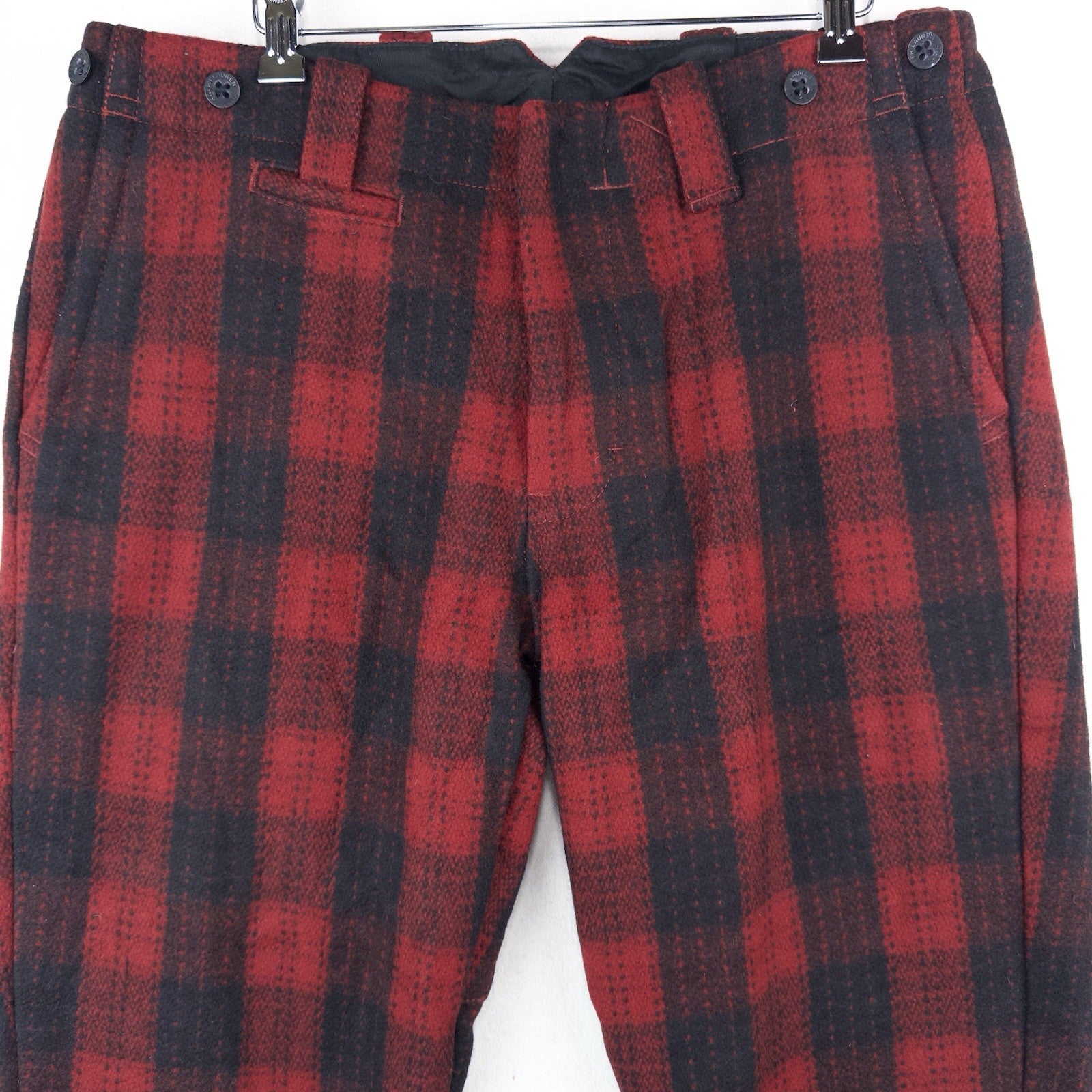 Polo Ralph Lauren Wool Buffalo Plaid Thick Hunting Pants Men’s 34x30 Red Black