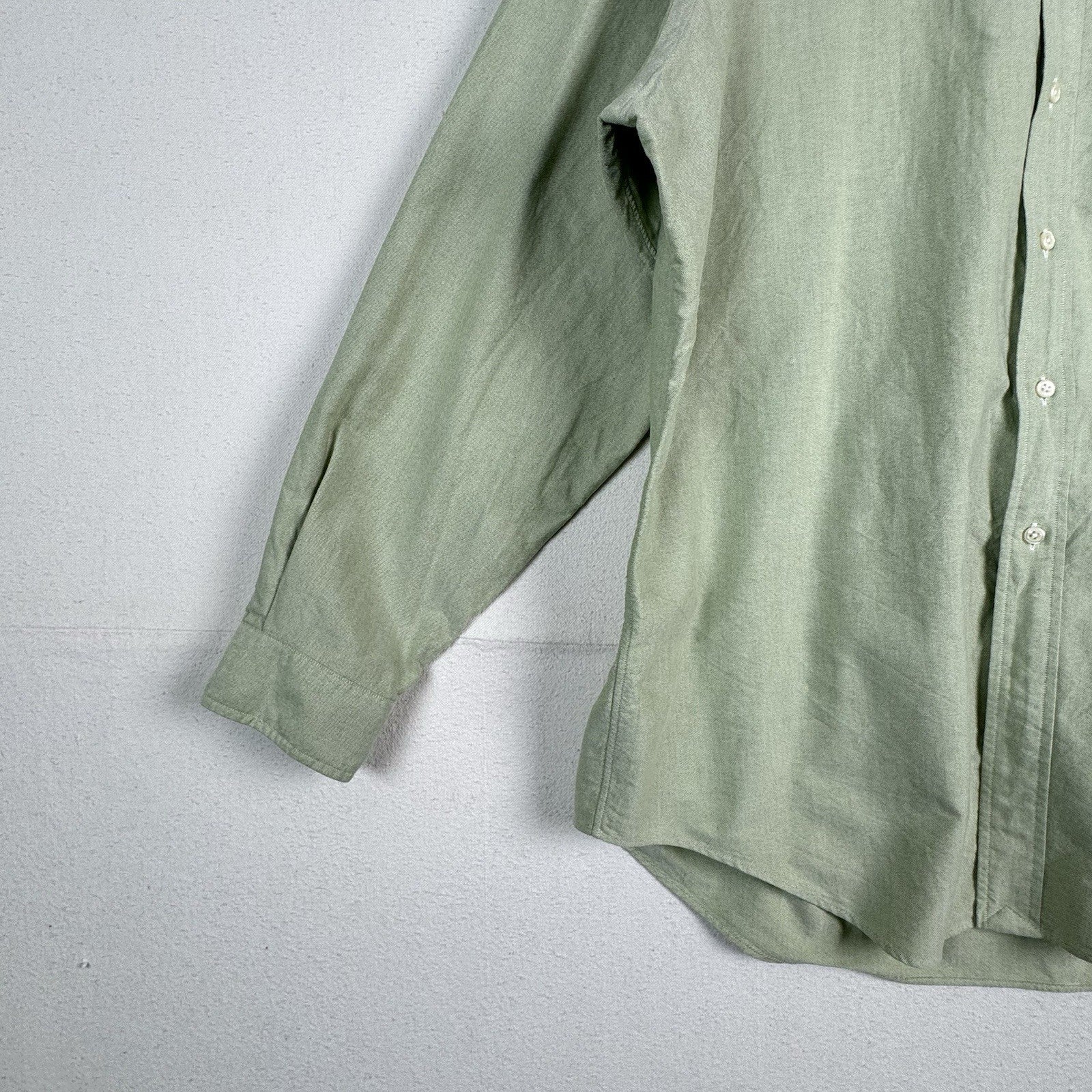 Polo Ralph Lauren Yarmouth Cotton Oxford Long Sleeve Shirt 17 34/35 Green