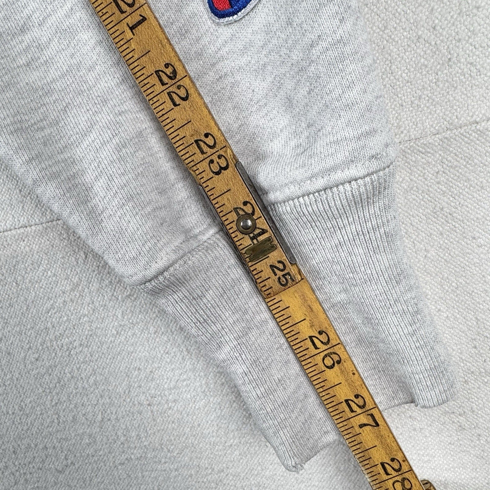Champion Reverse Weave Sweatshirt Spell-out Side Gusset Men’s XS Gray