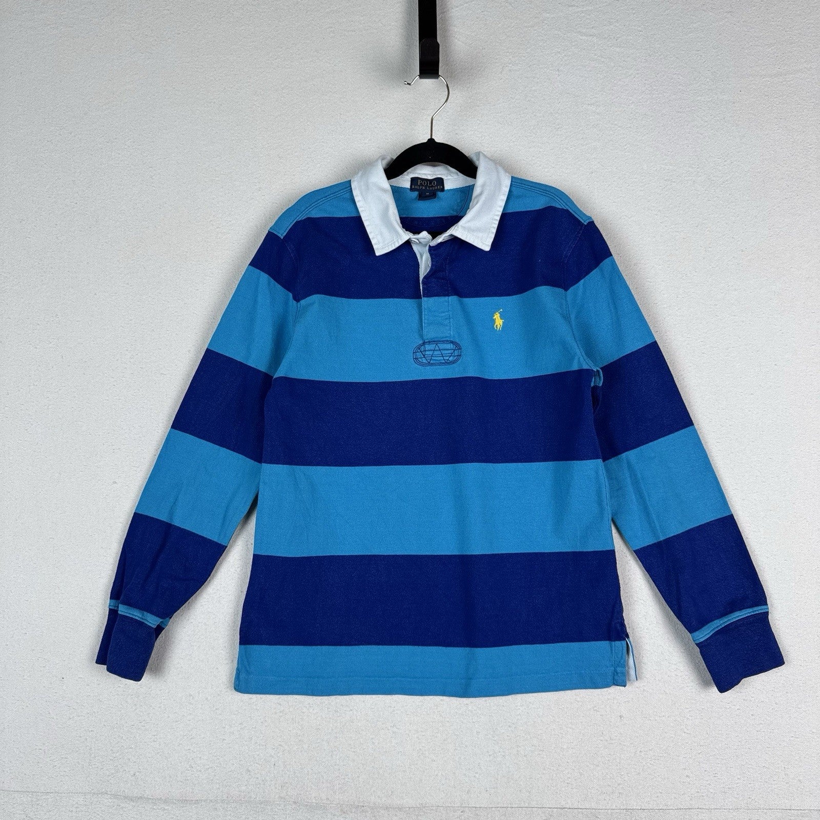 Polo Ralph Lauren Kids Blue Striped Rugby Size M 10-12