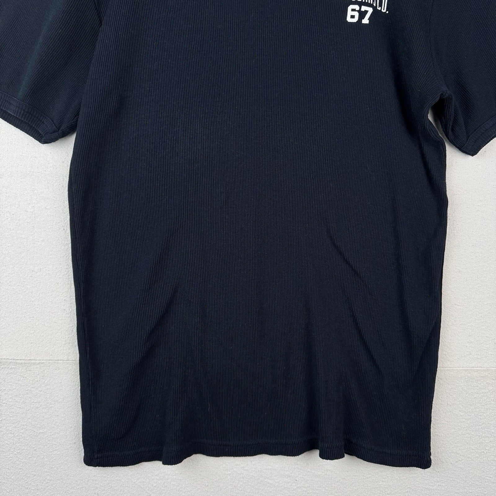 Ralph Lauren Polo Jeans Co Navy Men’s Large 67 Blue Ribbed Short Sleeve Shirt
