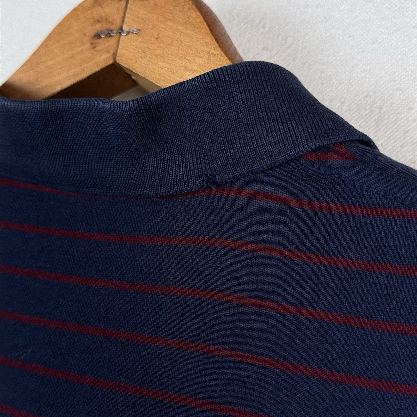 Polo Ralph Lauren Soft Touch Blue Red Striped Polo Shirt Mens Medium *read