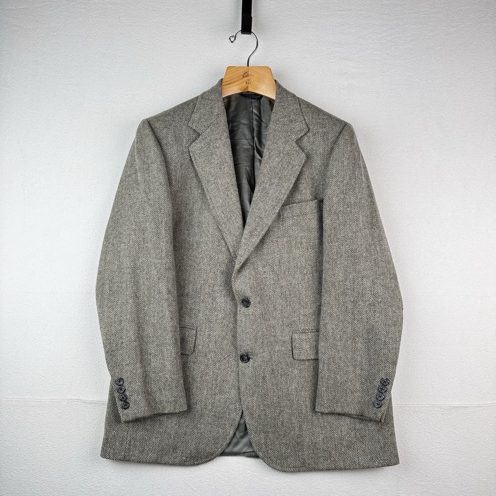 The Andover Shop Herringbone Wool Blazer Jacket Sport Coat Men’s 42 21”x30” USA