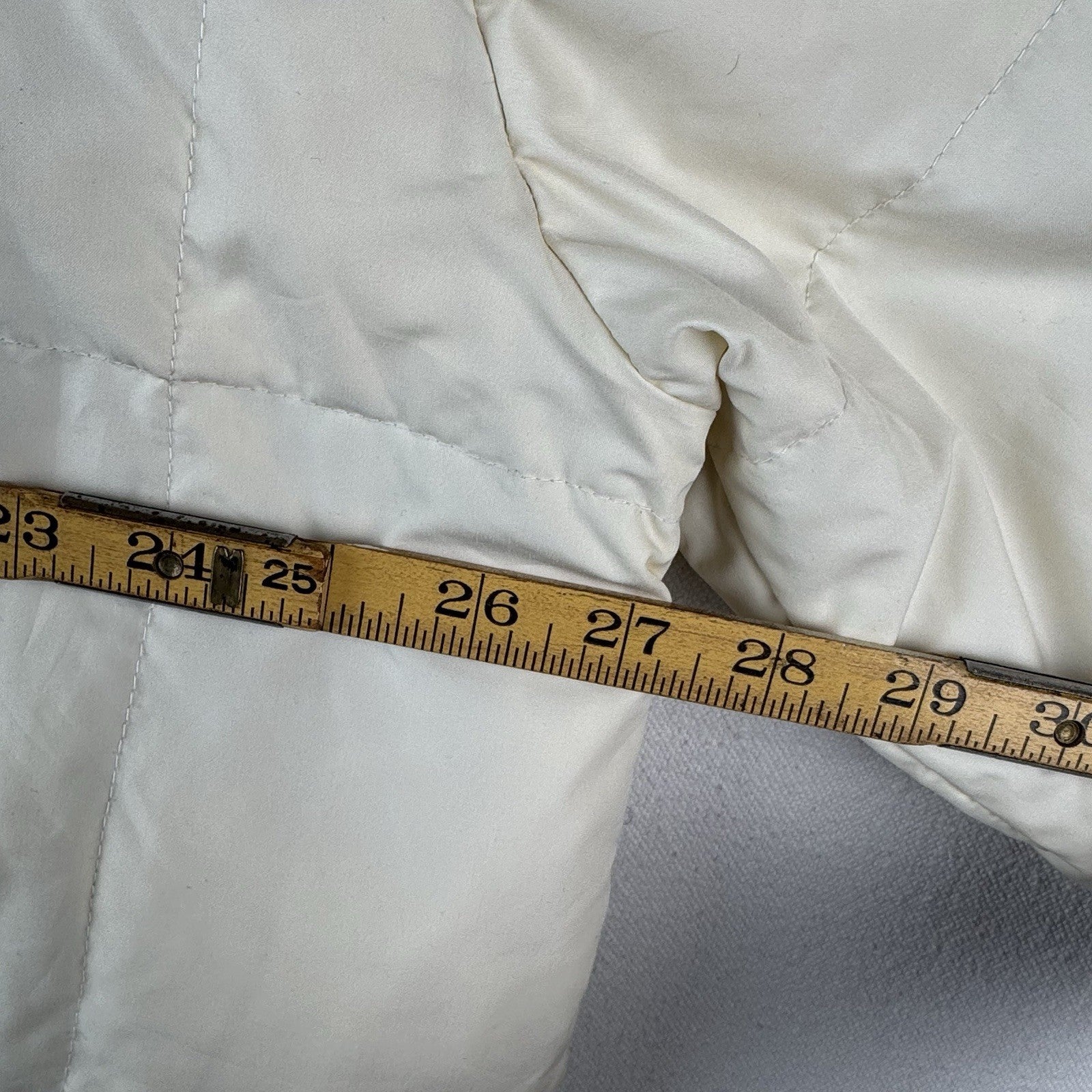 90’s Vtg Polo Ralph Lauren Mens 2XL Down Puffer Cream Ski Jacket Stowaway Hood