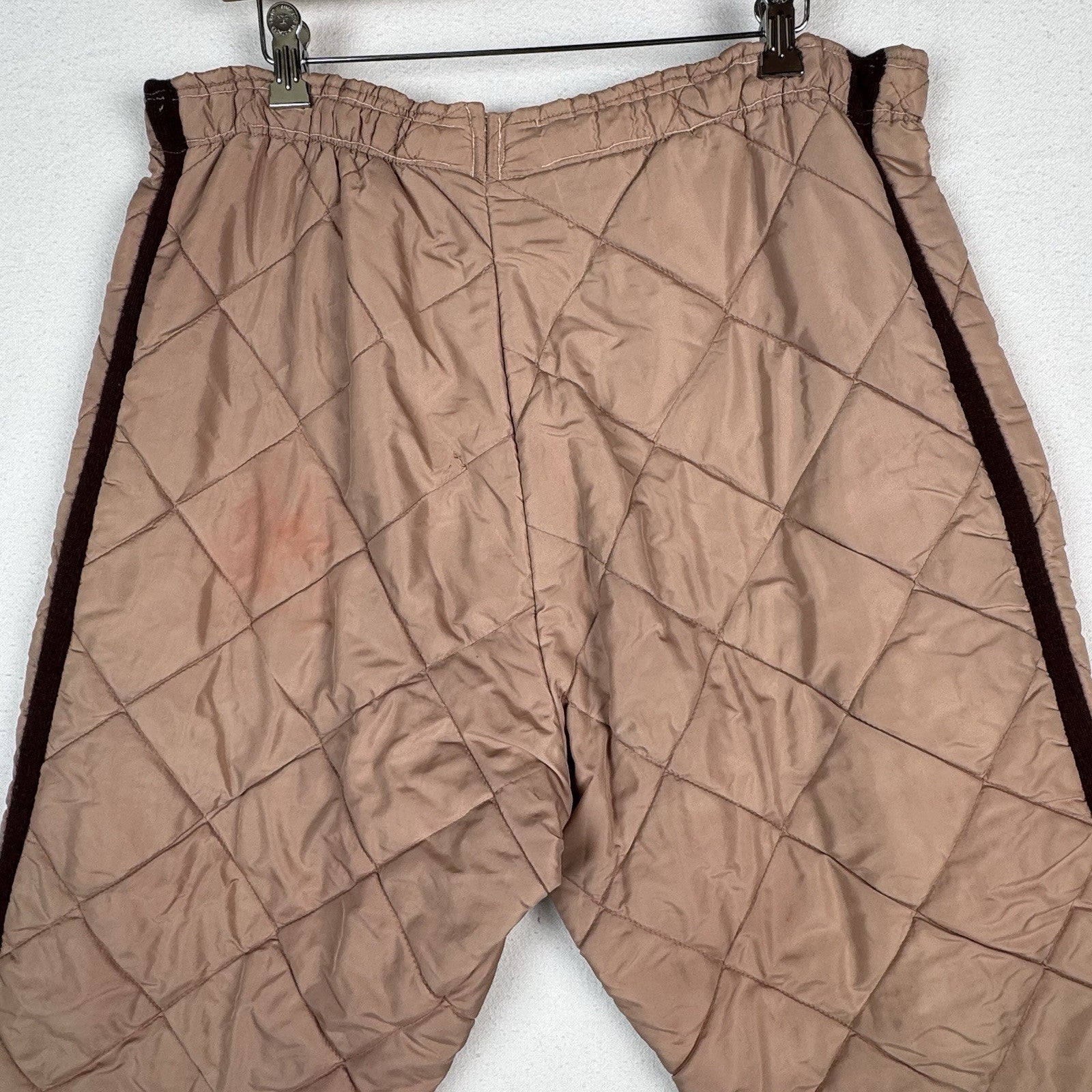 60’s Vintage Bob Allen Quilted Jacket Pants Set Long Underwear Men's XL Brown