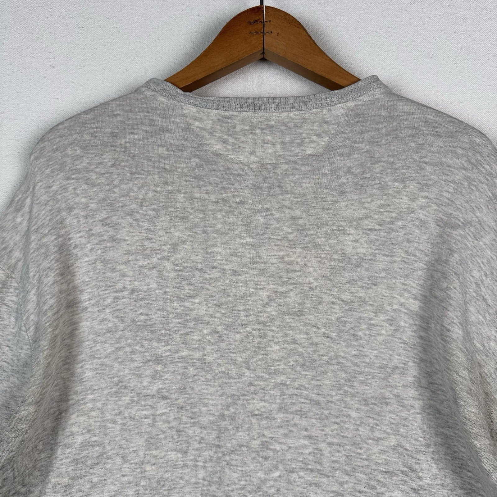 Vintage Polo Ralph Lauren Shirt Mens L Heather Gray Henley Long Sleeve Thermal