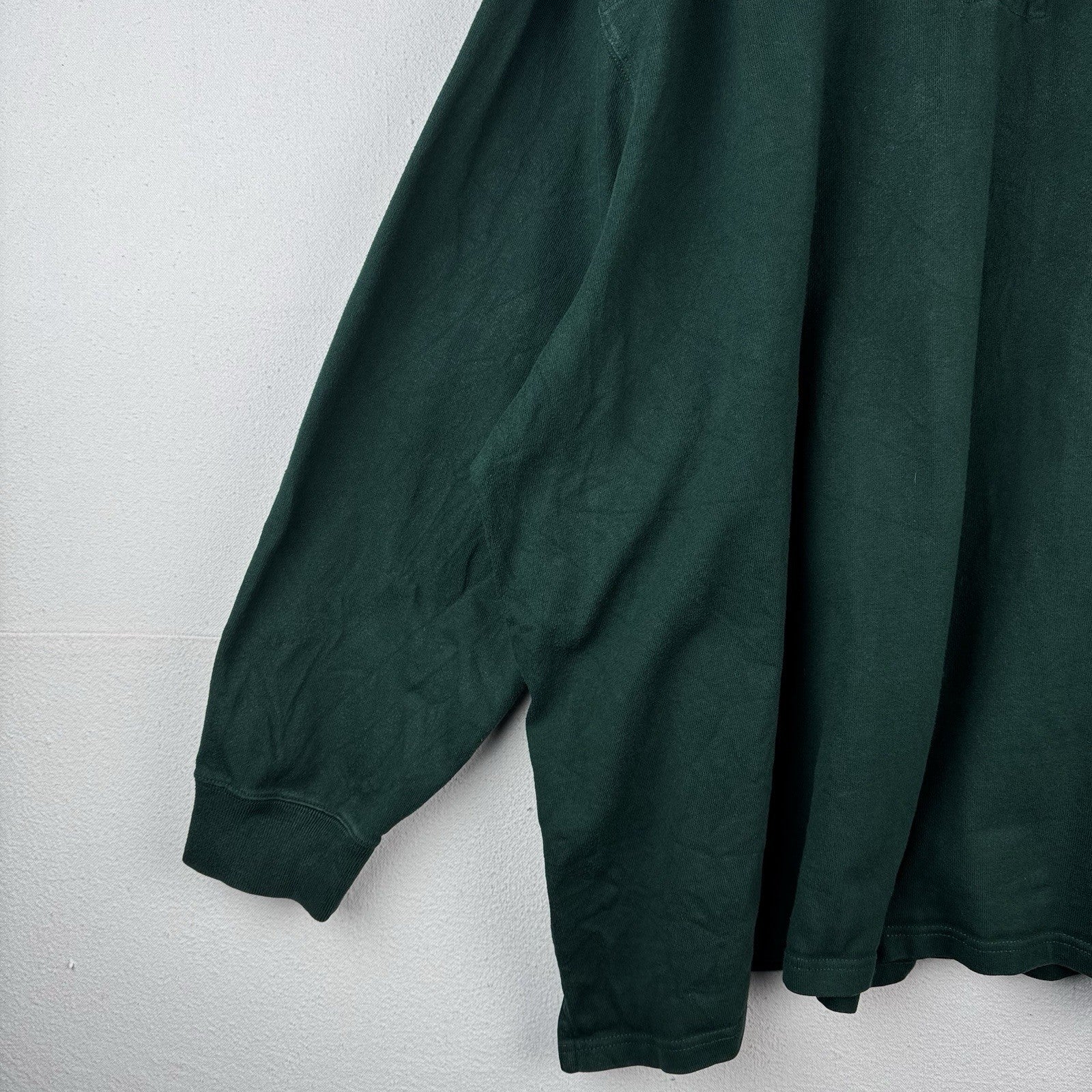 90’s Vtg Polo Ralph Lauren Men’s 6XB Green Quilted Rugby Elbow Patches
