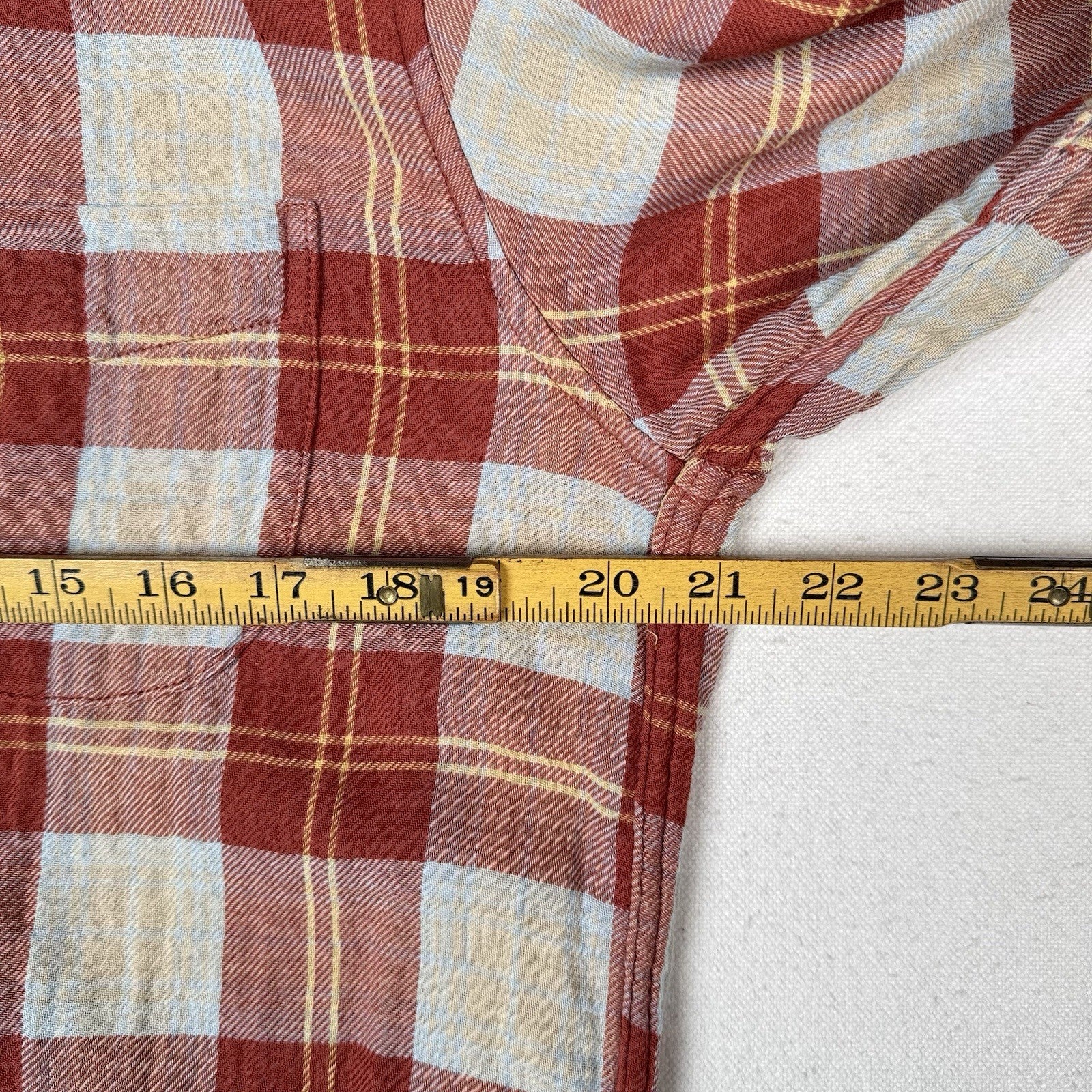 J.Crew Shirt Men’s L Double Weave Slim Fit Plaid Shirt Burnt Orange Red