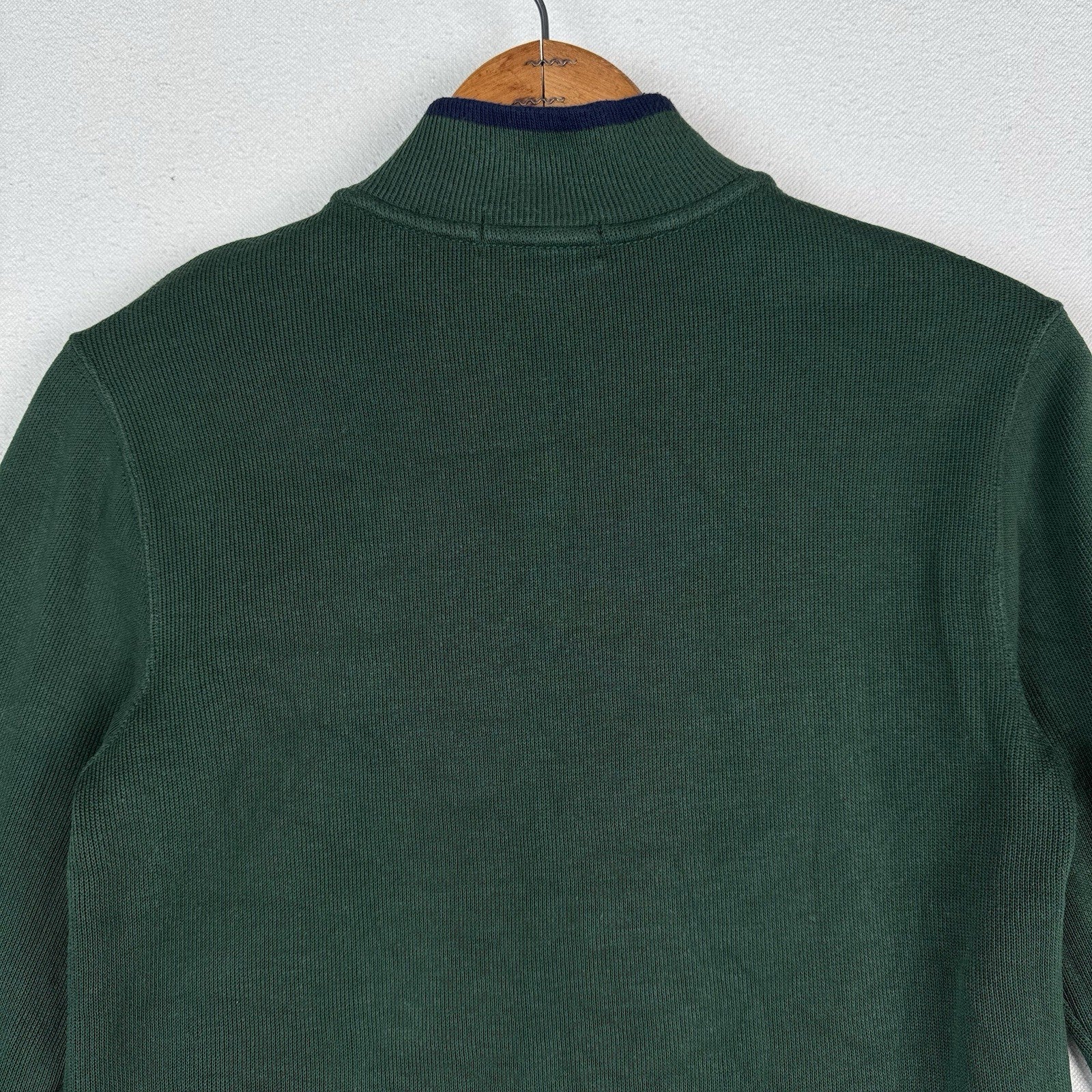 Polo Ralph Lauren Boys Quarter Zip Sweater Pullover Holiday Green Medium 10-12