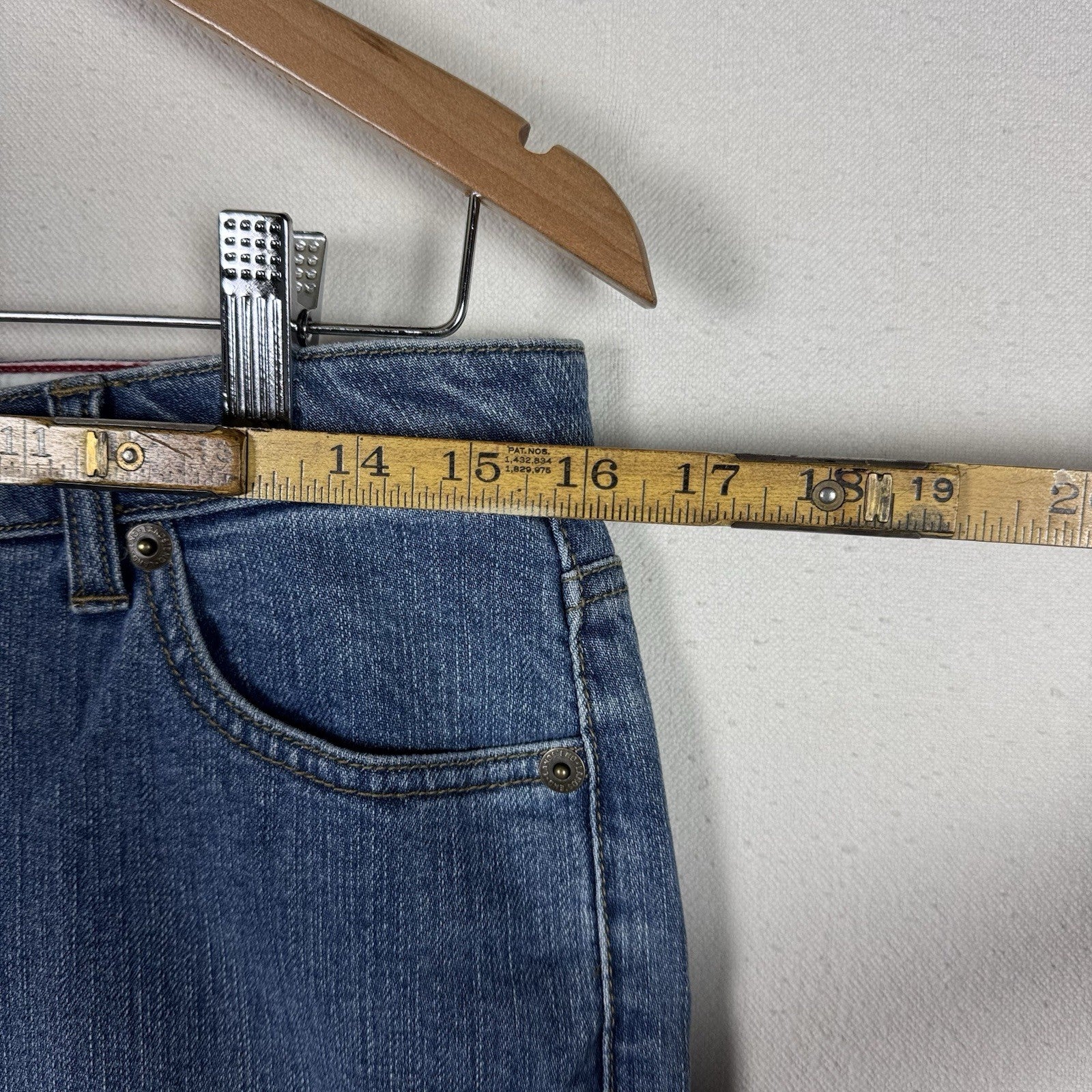 Lands End Womens size 8 Original Modern Waist Boot Leg Bootcut Blue Jeans NWT