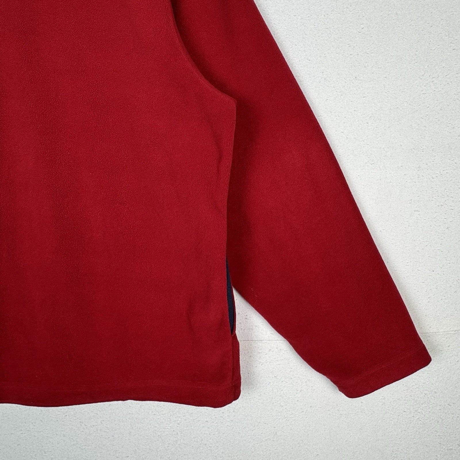 Vintage Gap Fleece 1/4 Zip Long Sleeve Mens XL Red Pullover Shirt Jacket