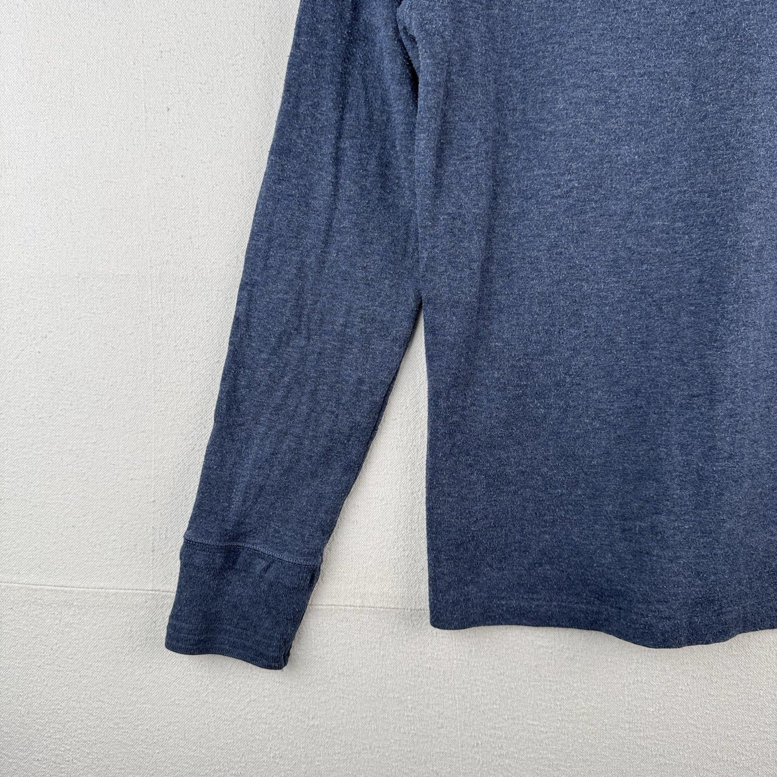 Vintage Polo Ralph Lauren Shirt Mens Large Blue Long Sleeve Henley 100% Cotton