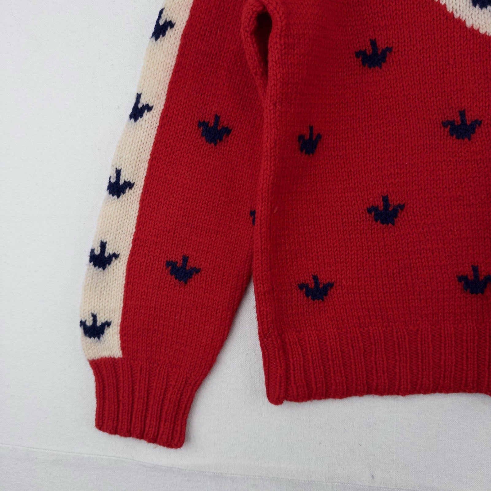 50’s Vtg Royal Crown Hand Knit Wool Sweater Pullover Mock Neck Men’s Medium 38