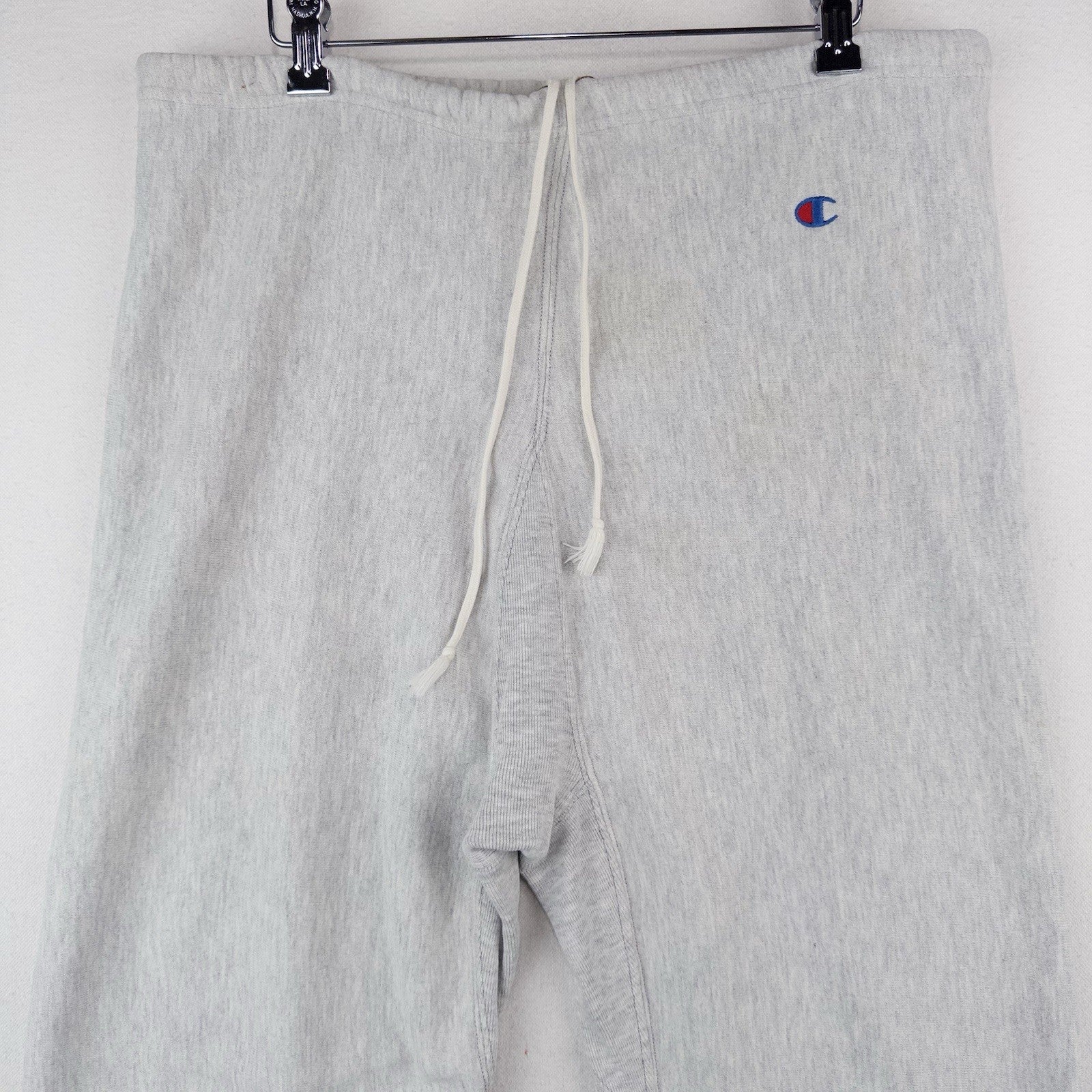 80's Vtg Champion Reverse Weave XL Gray Blank Sweatpants Crotch Gusset USA