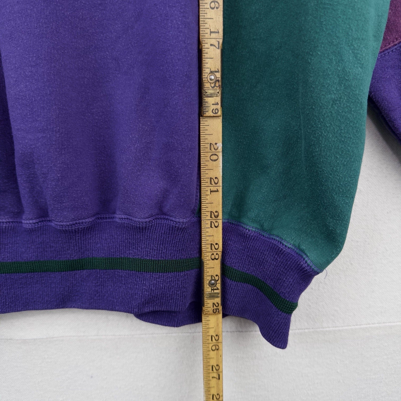 90’s Vtg Chaps Ralph Lauren Men’s L Color Block V-Neck Sweatshirt Sweater