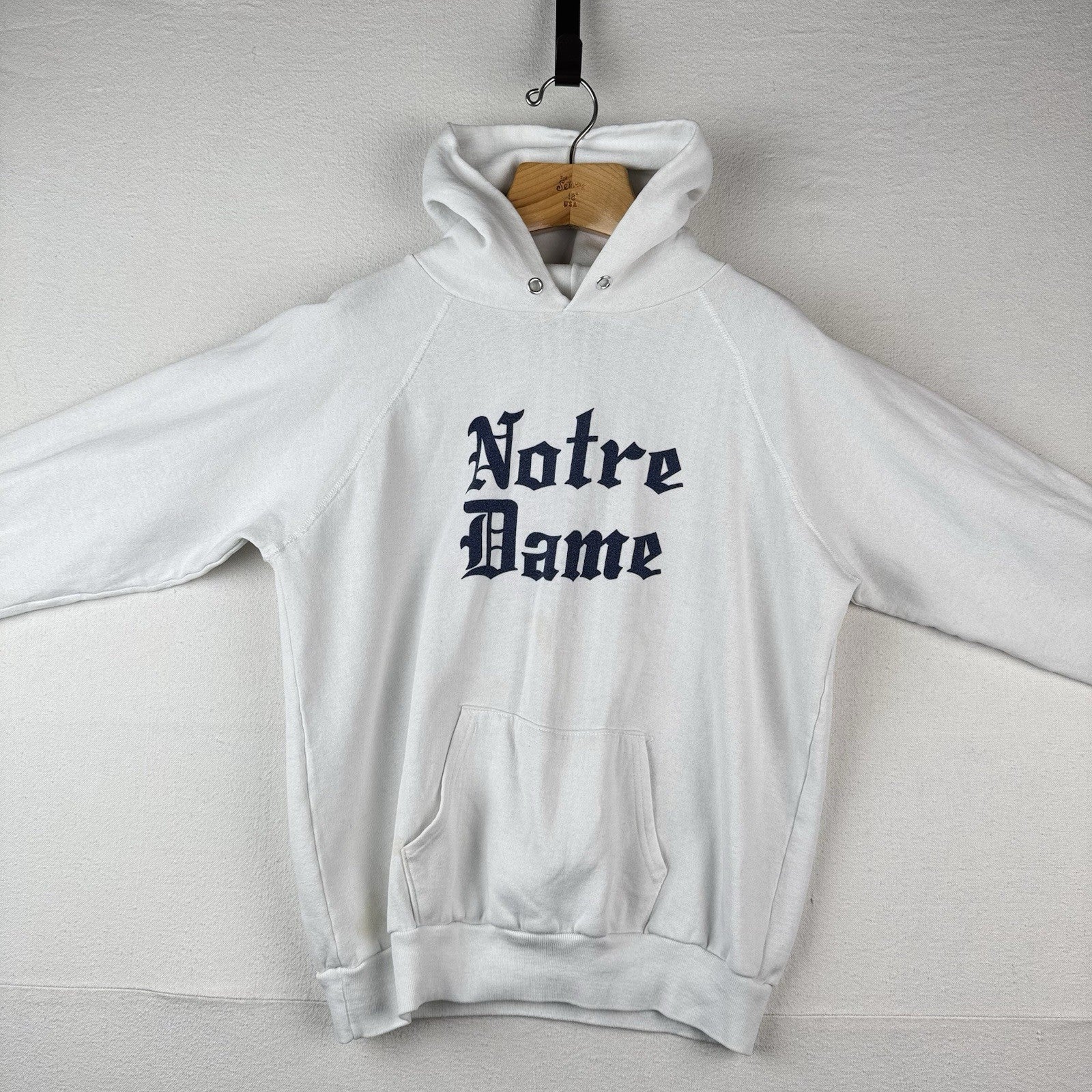 80’s Vintage Champion Notre Dame University Graphic Pullover Hoodie Men’s XL USA