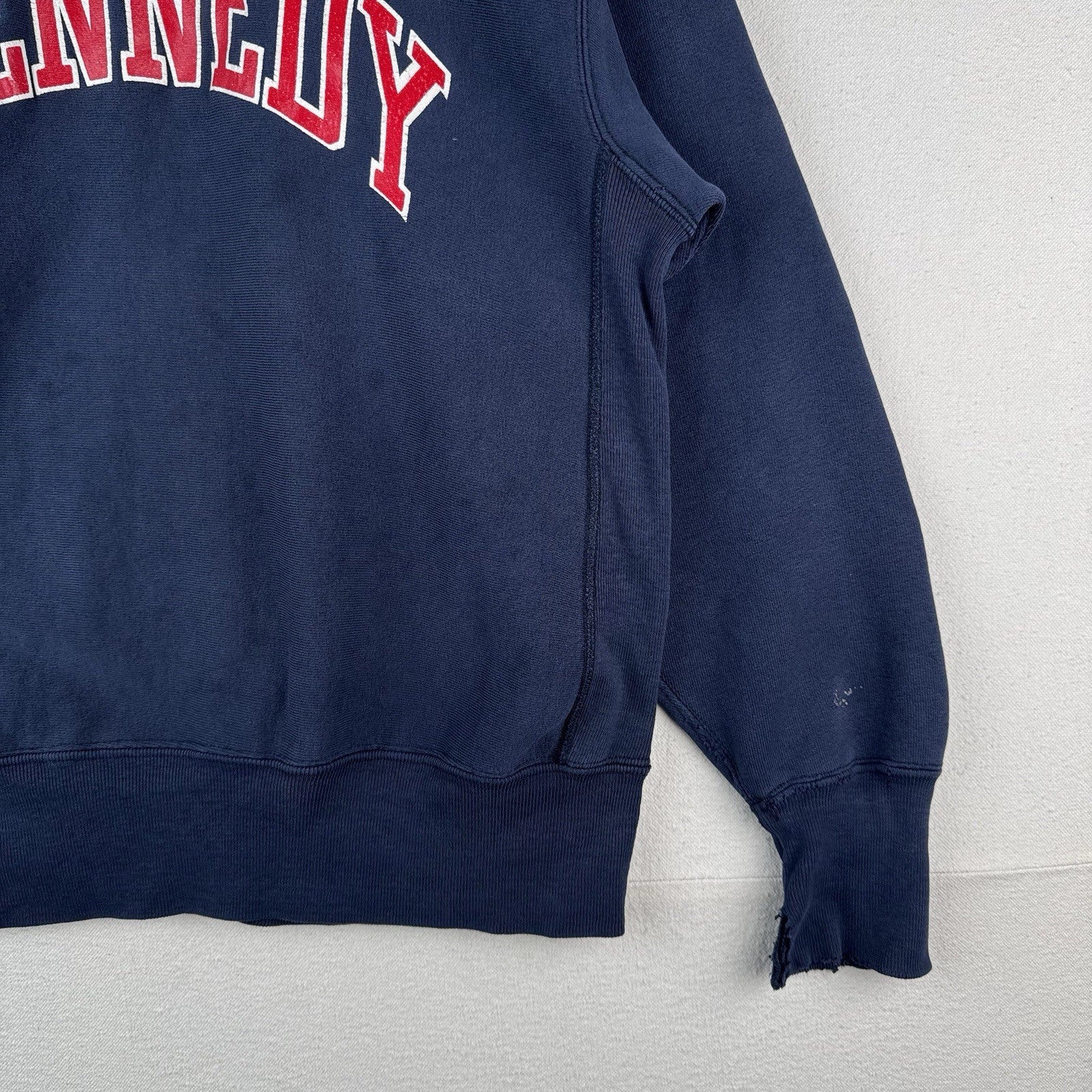 80's Vtg Champion Reverse Weave "Kennedy" Men's L Sweatshirt Crew Neck USA *Read