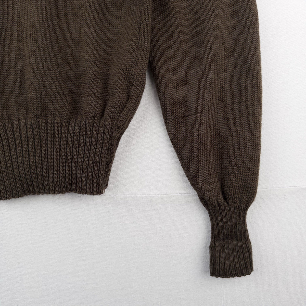 80’s Vtg US Army Military Wool Sweater OD 3721 Men’s M (38-40) Brown Long Sleeve