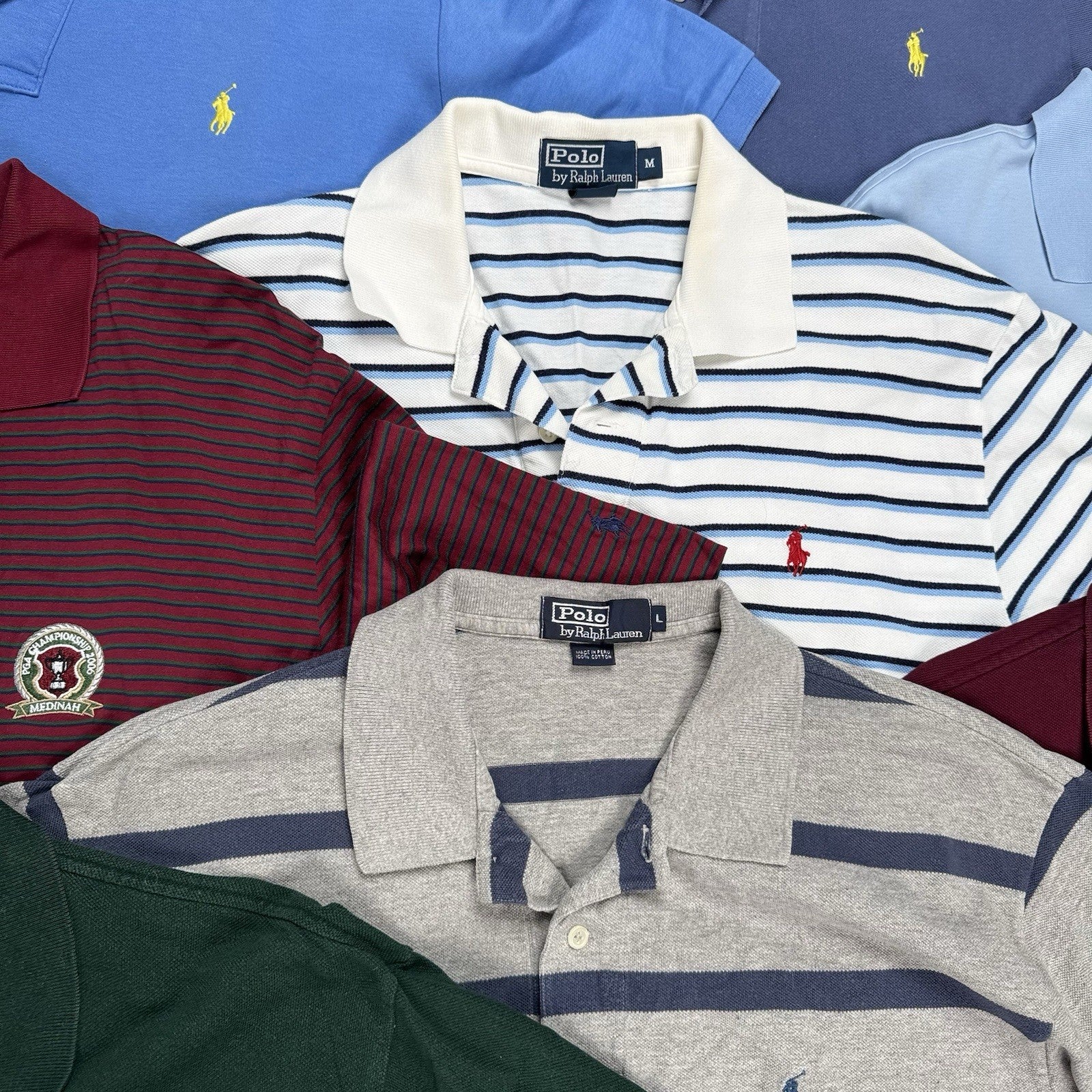 Lot of 10 Polo Ralph Lauren Short Sleeve Shirts Wholesale Box S,M,L