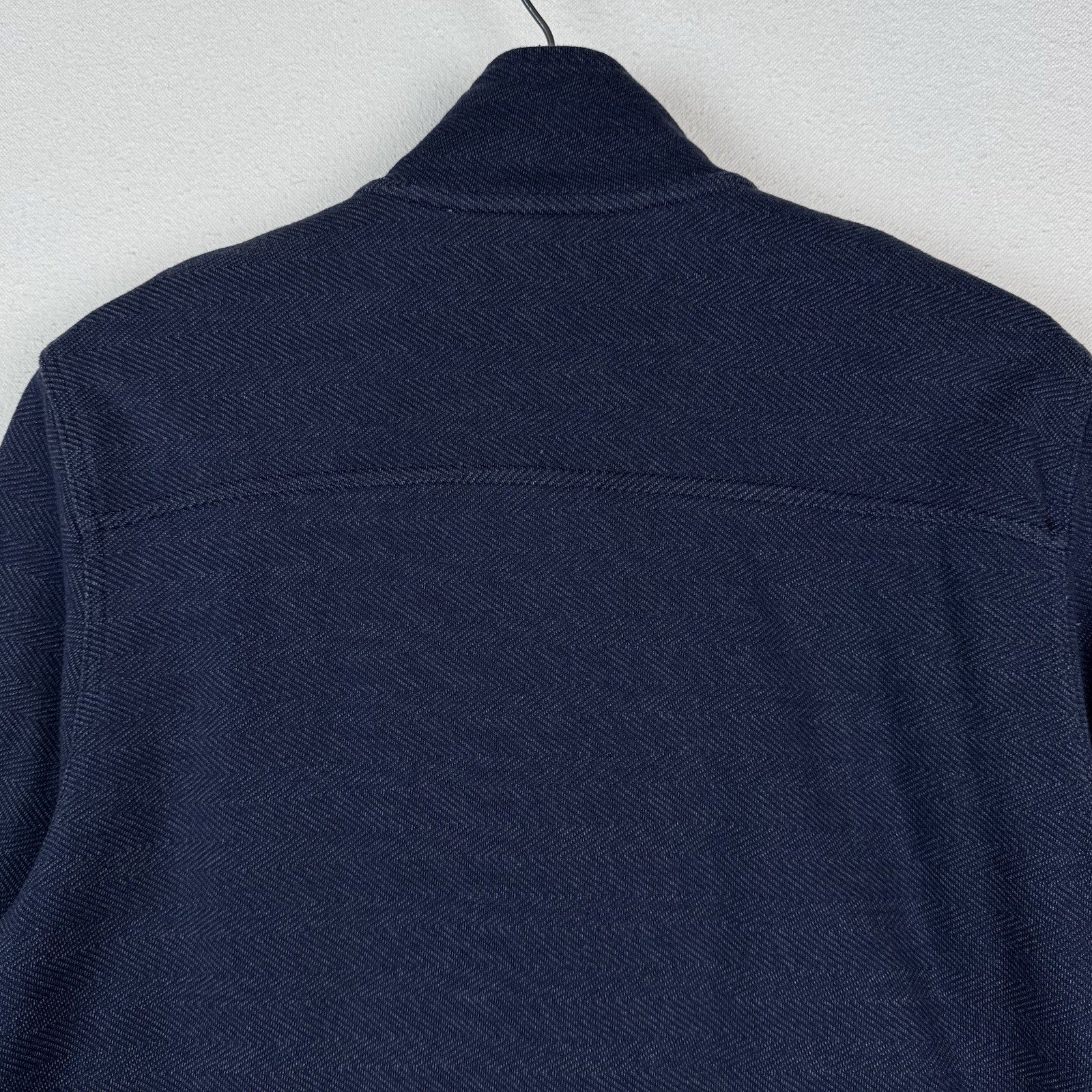 Banana Republic Zip/Button Sweater Herringbone Blue Men’s Large Jacket