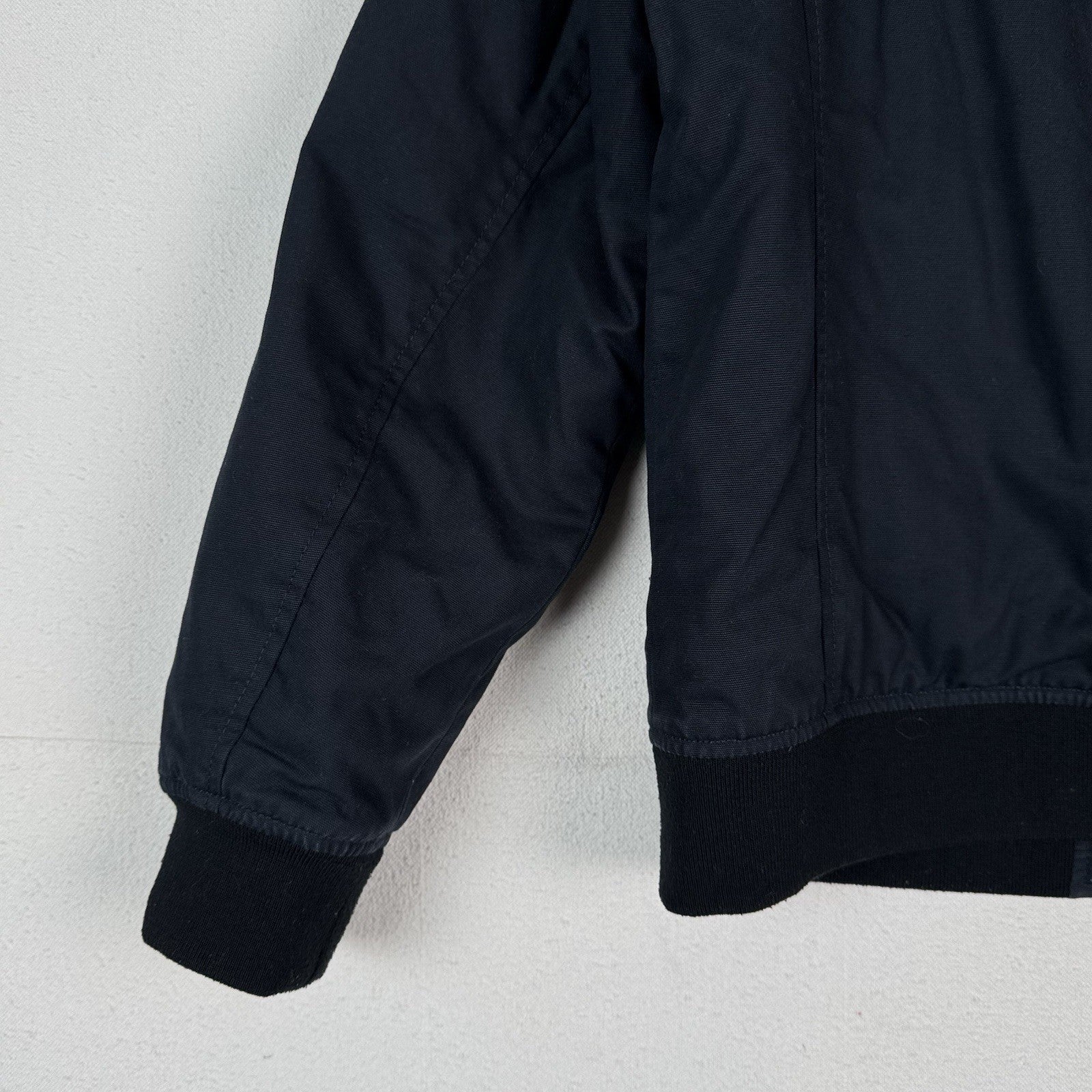 Banana Republic Men's Large Batted Navy Heavyweight Zip Up Bomber Jacket