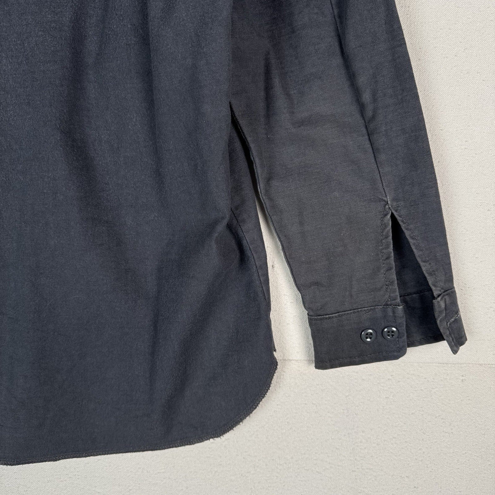 50s 60s True Vintage Ideal Gray Flannel Work Shirt Made In USA Small *Read