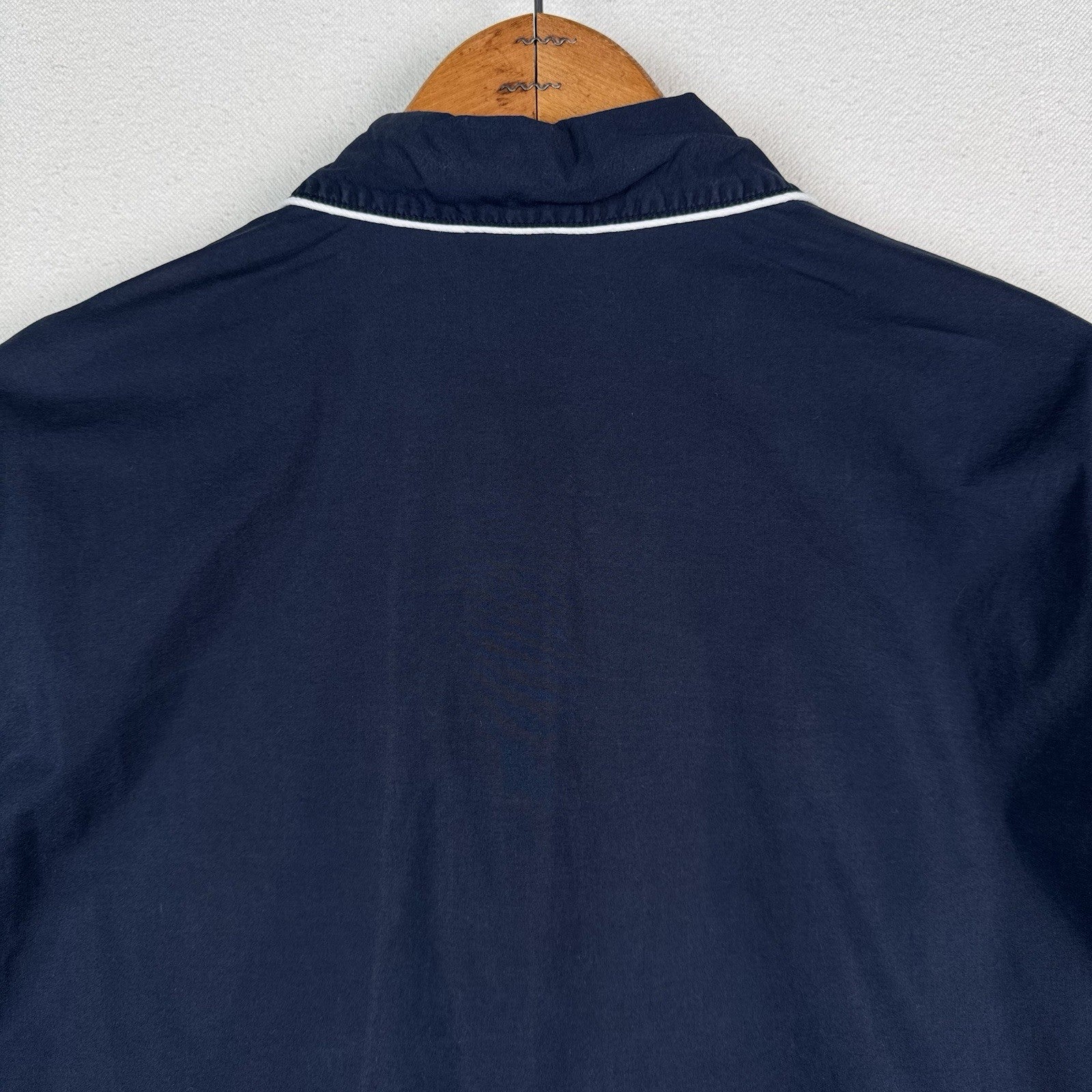 J. Crew Pajamas Loungewear Set Women's Small Navy Blue White Piping Long Sleeve