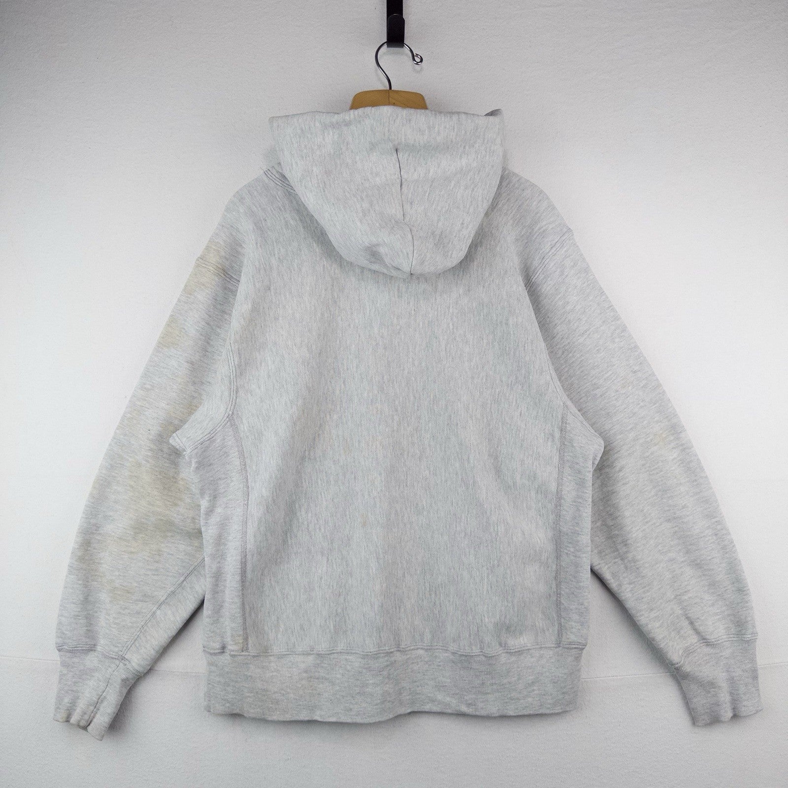 80s MacGregor Sand Knit FIJI Phi Gamma Delta Gray RW Hoodie Sweatshirt L USA